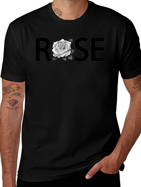 ROSE Graphic T-Shirt - Stylish Black Tee