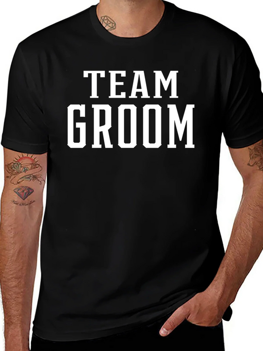 Team Groom Black T-Shirt