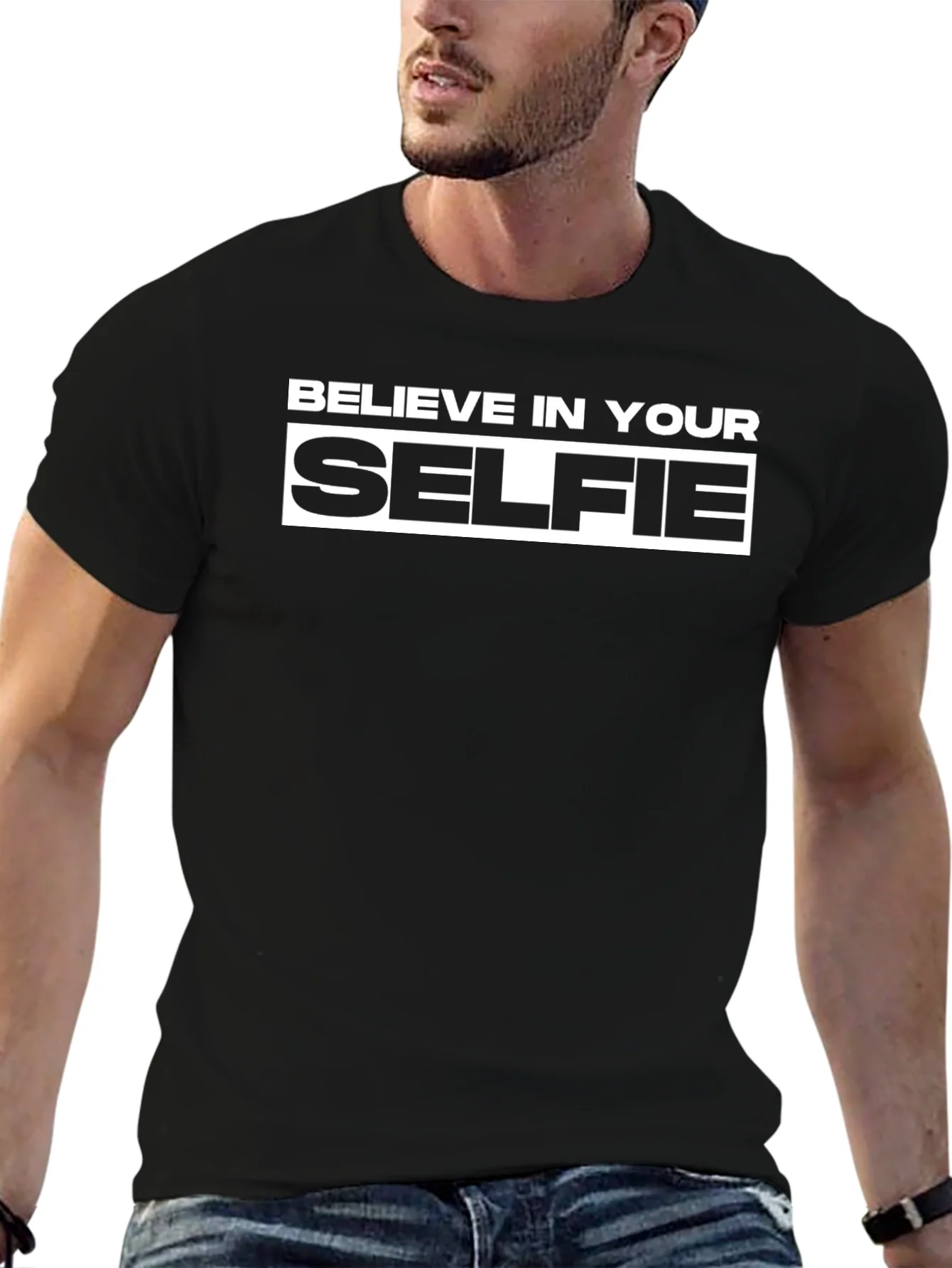 Believe In Your Selfie Graphic T-Shirt