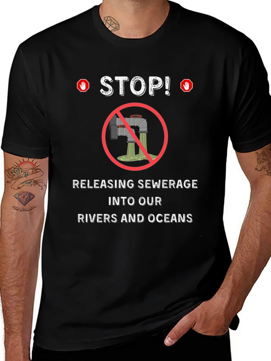 Stop Polluting T-Shirt - Environmental Awareness Tee
