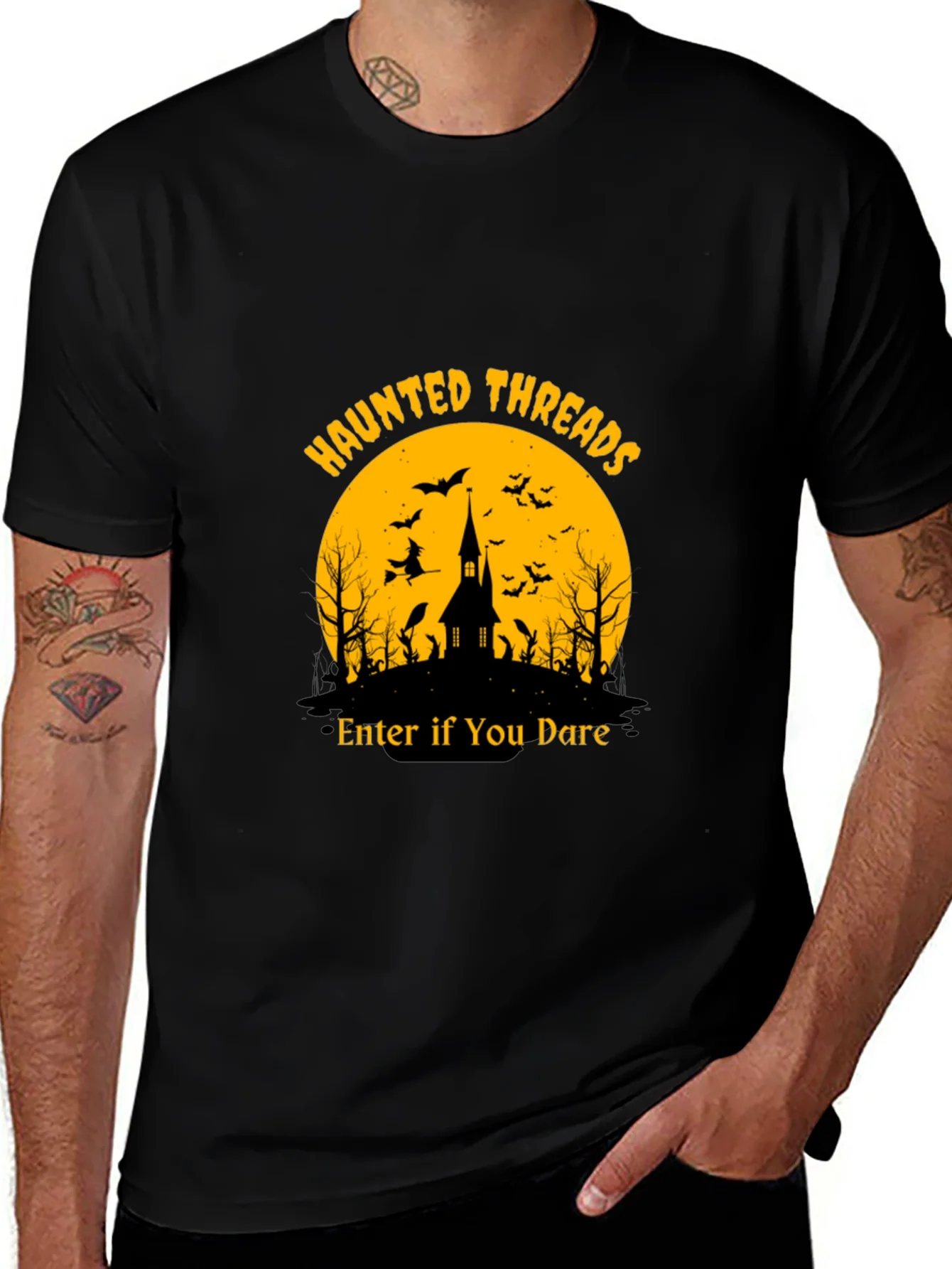 Haunted Threads Halloween T-Shirt