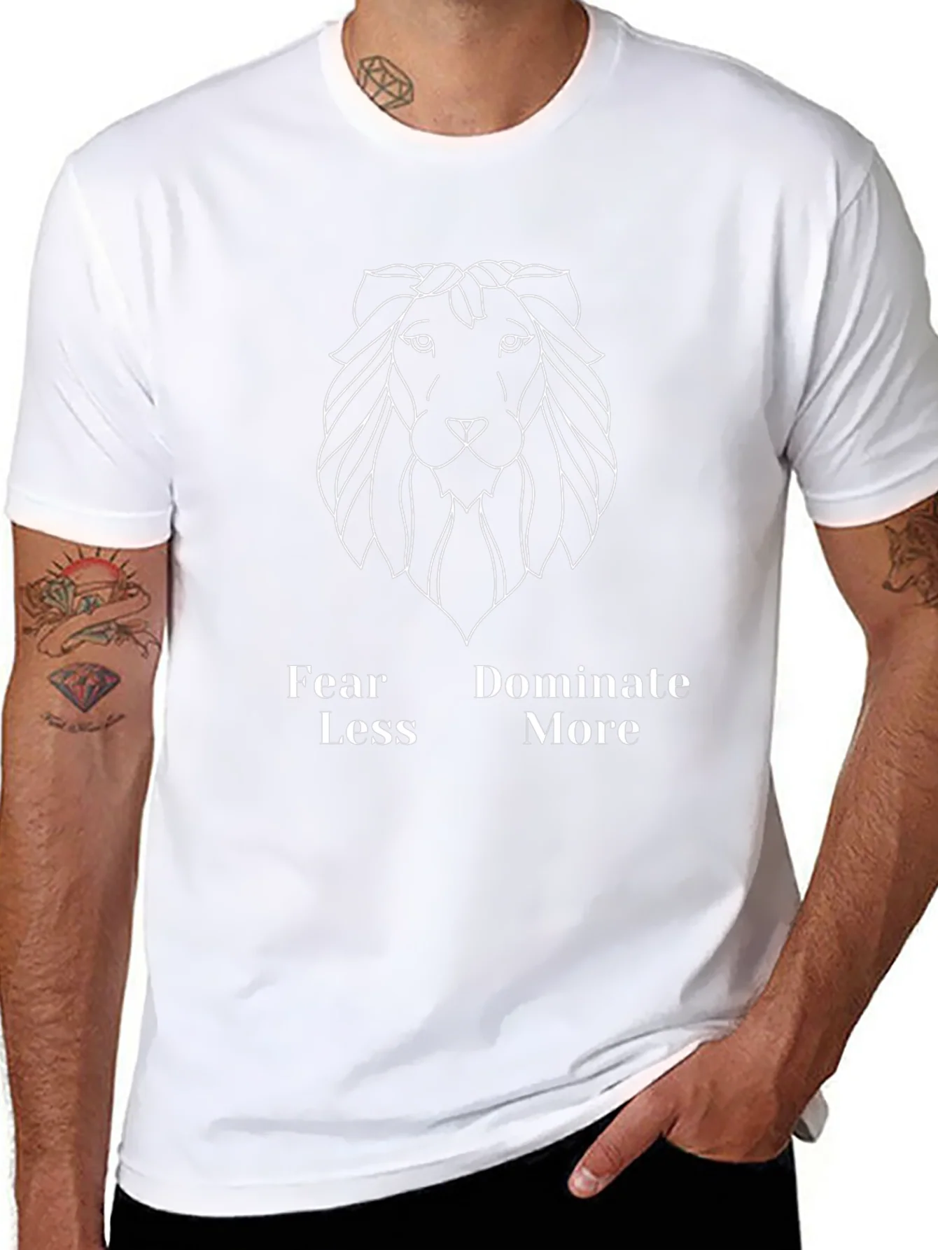 Fear Less Dominate More Graphic Tee - Black