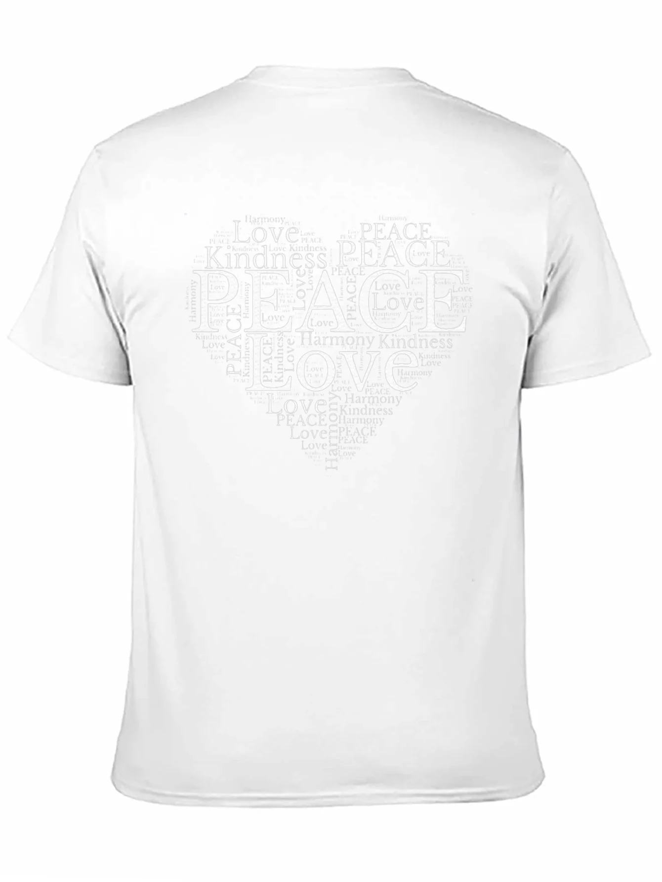 Peace & Love Heart T-Shirt - Black