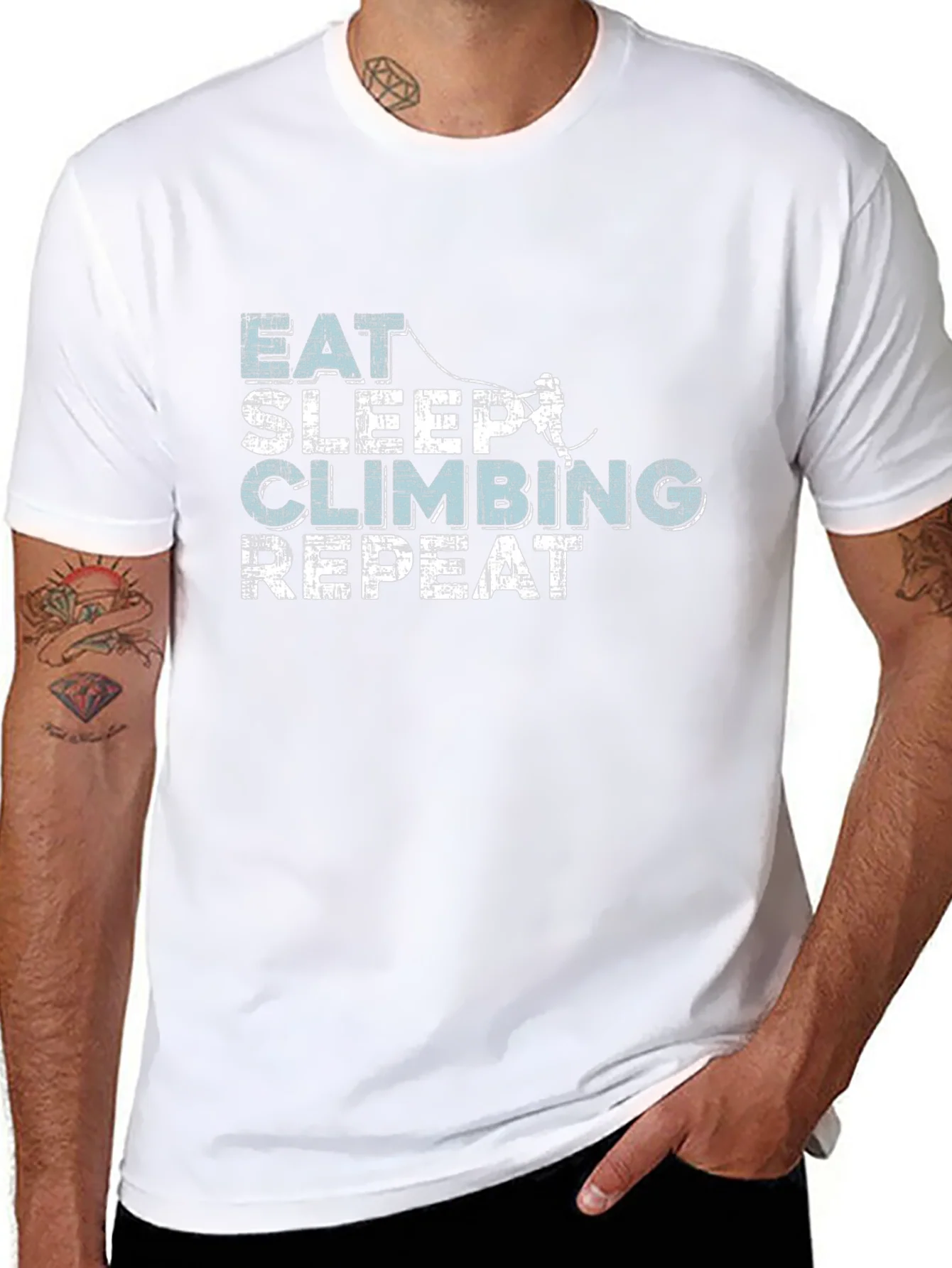 Eat Sleep Climbing Repeat Black T-Shirt