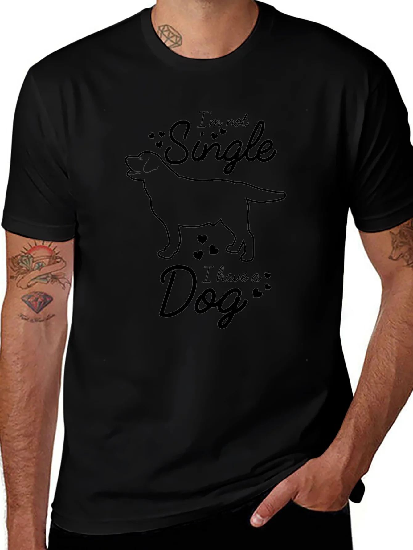 Im Not Single I Have A Dog Graphic Tee