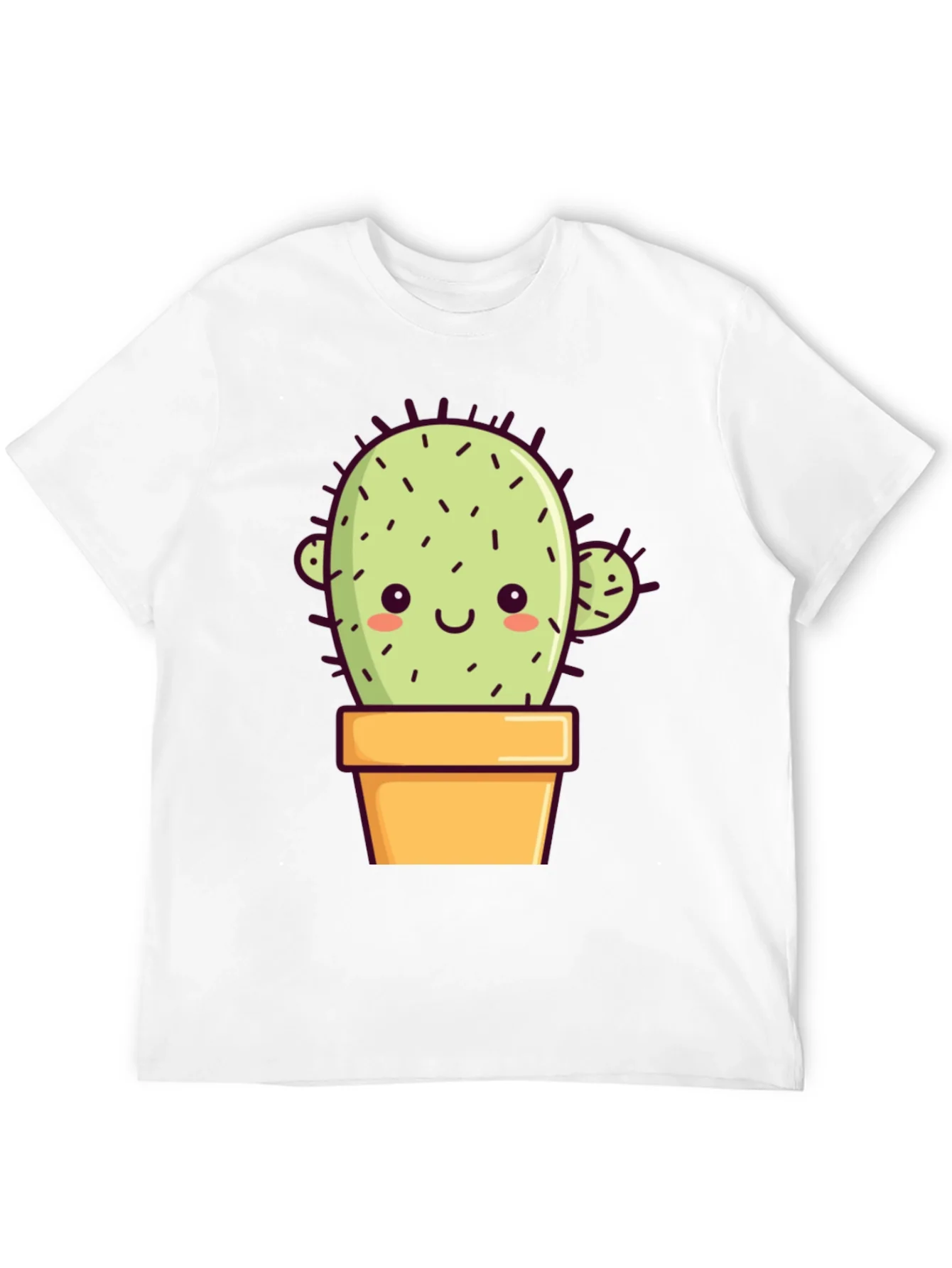 Cute Cactus T-Shirt - Black Cotton Tee