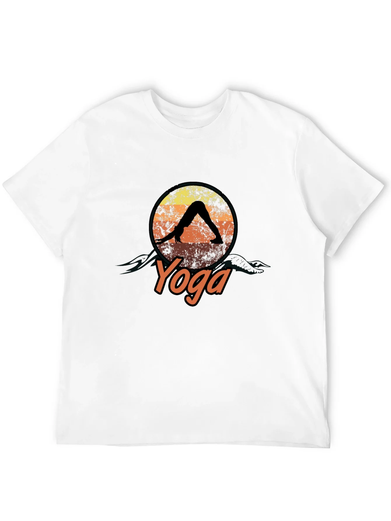 Yoga Pose Graphic T-Shirt - Relaxed Fit Black
