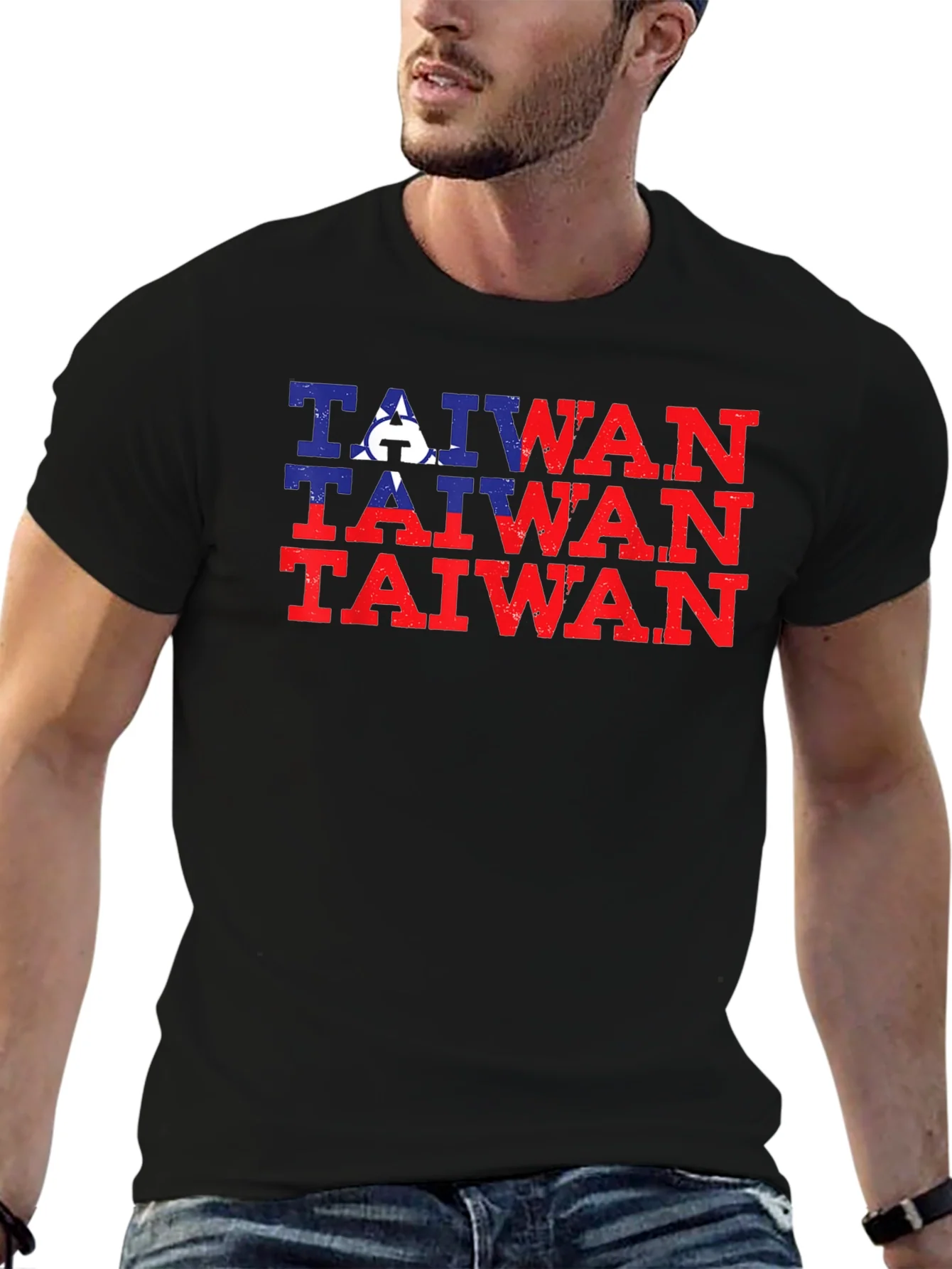Taiwan Flag T-Shirt - Distressed Patriotic Tee