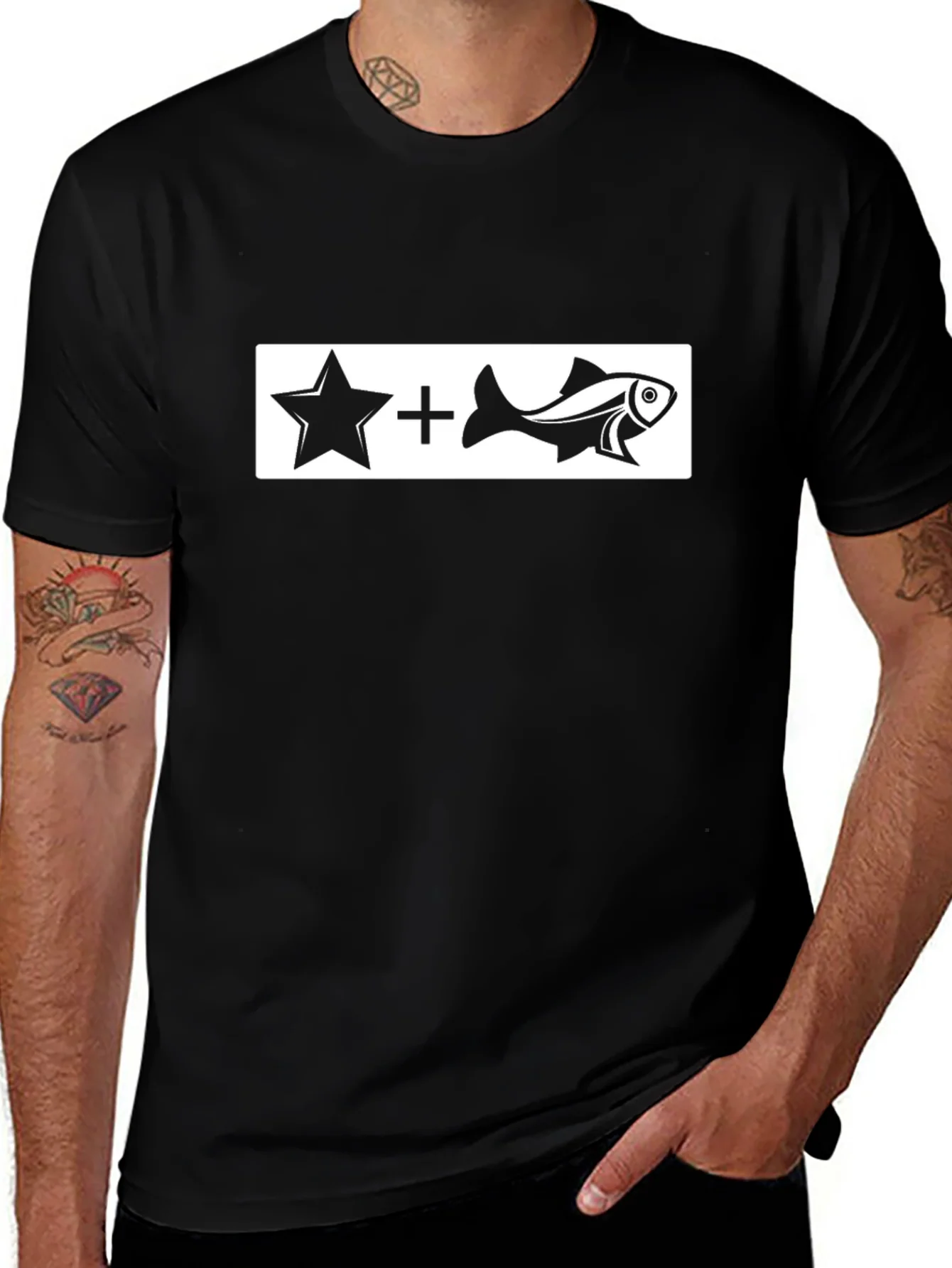 Starfish Graphic Tee - Black Casual Shirt