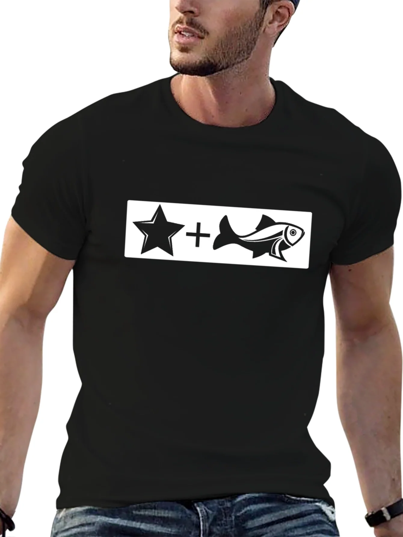 Starfish Graphic Tee - Black Casual Shirt