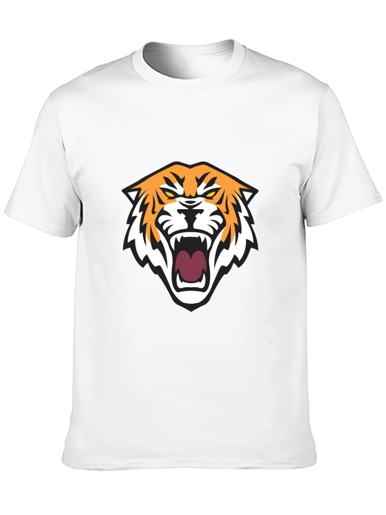 Mens Black T-Shirt with Tiger Graphic