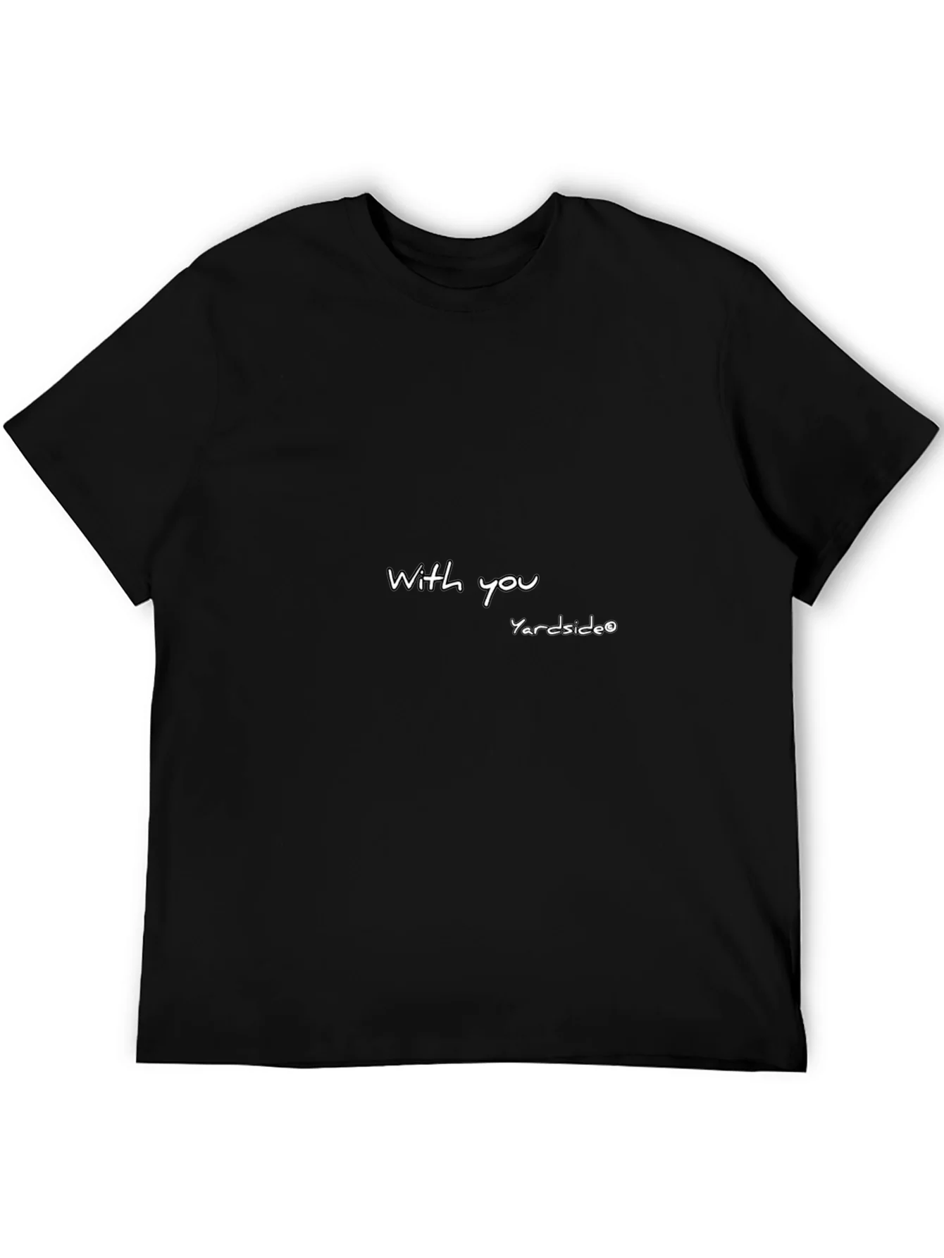 Modern Black T-Shirt with With you Yardside Design