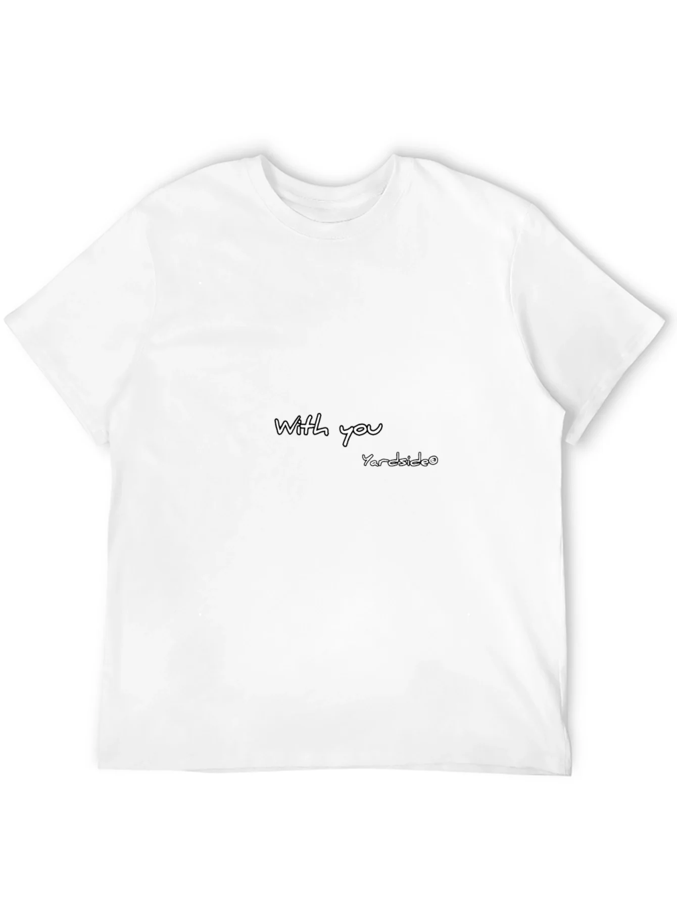 Modern Black T-Shirt with With you Yardside Design