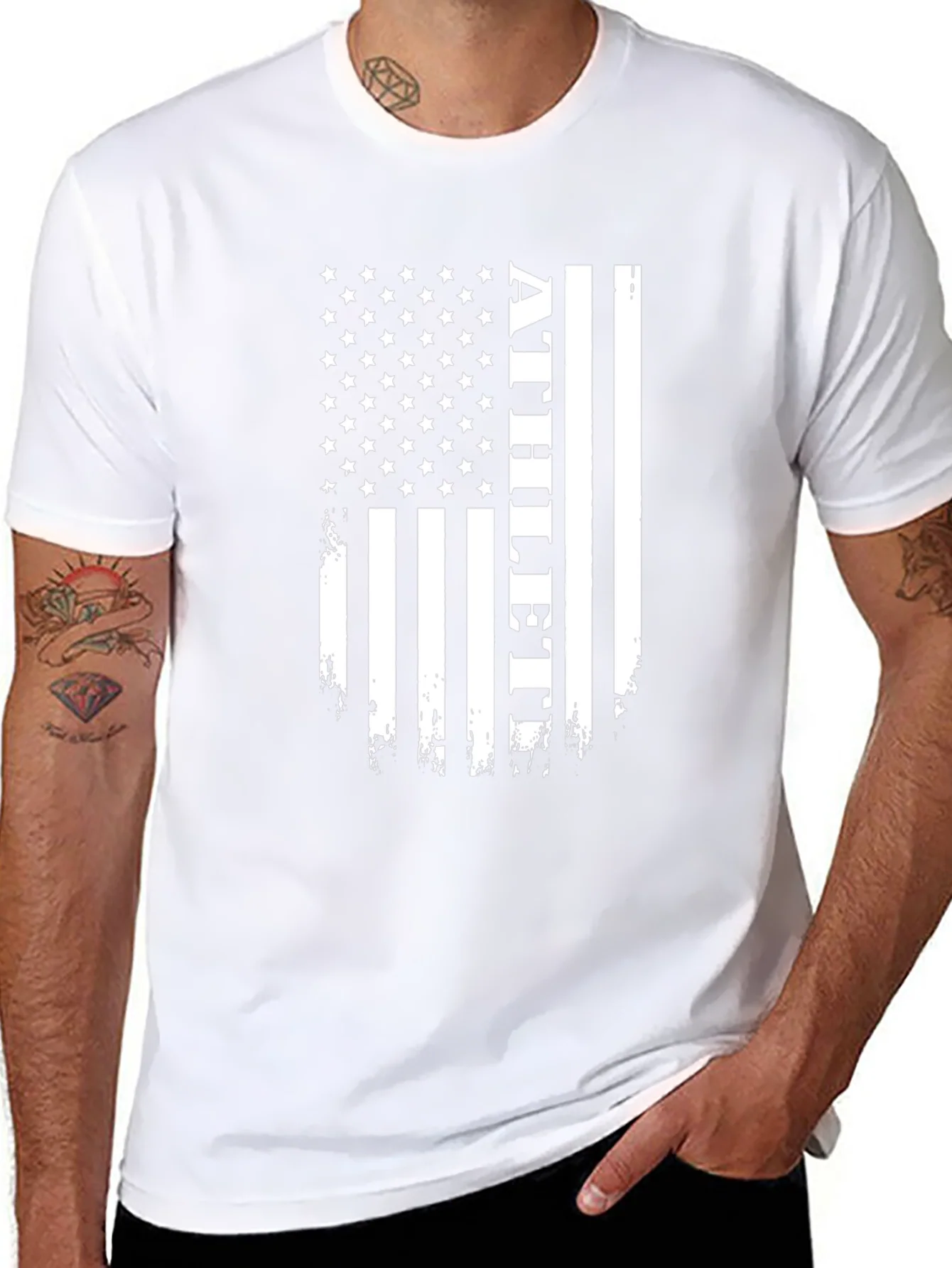 Athlete USA Flag Graphic T-Shirt