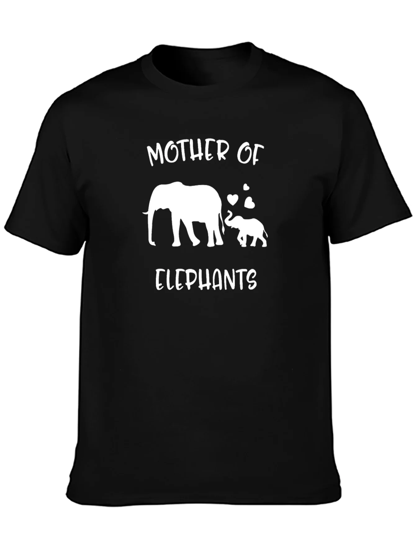 Mother of Elephants Black T-Shirt