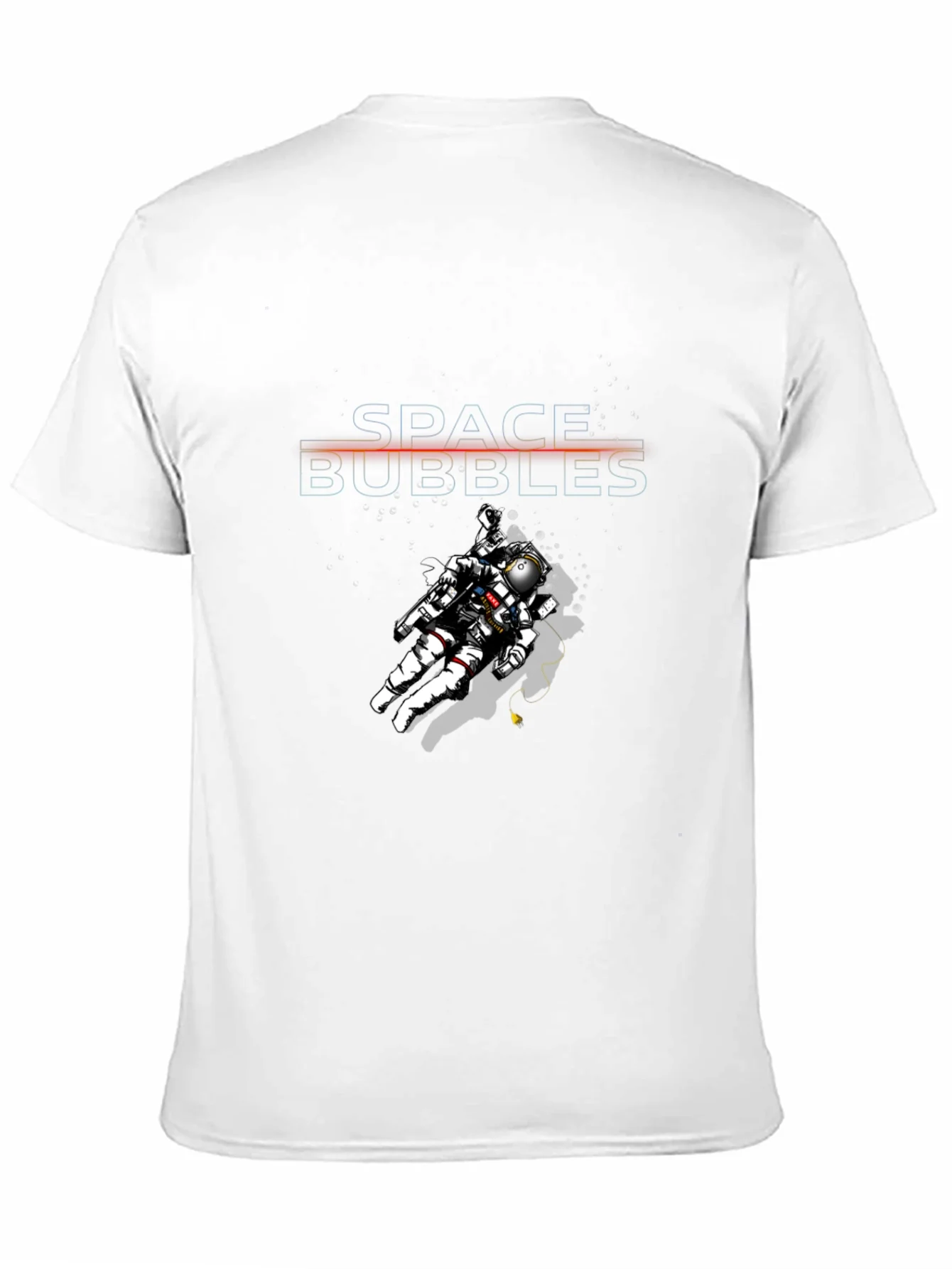 Space Bubbles Graphic T-Shirt - Unique Astronaut Design
