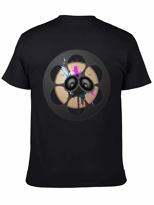 Retro Film Reel Speaker Graphic T-Shirt