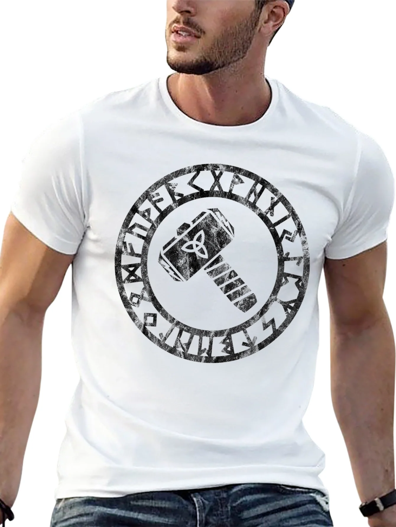 Viking Mjolnir T-Shirt - Black