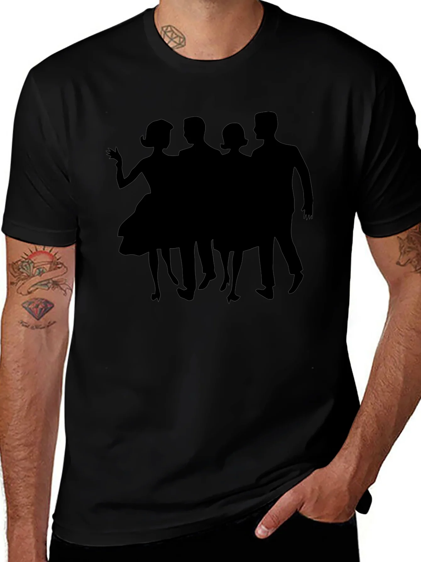 Retro Silhouette Crew Neck T-Shirt
