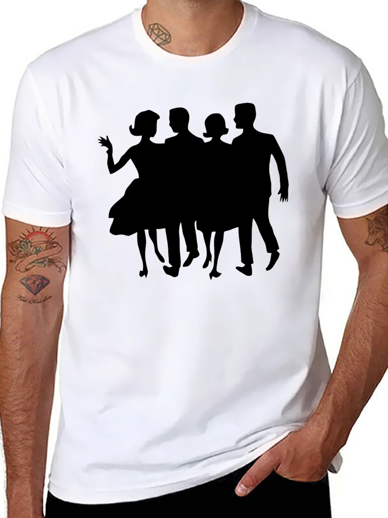 Retro Silhouette Crew Neck T-Shirt