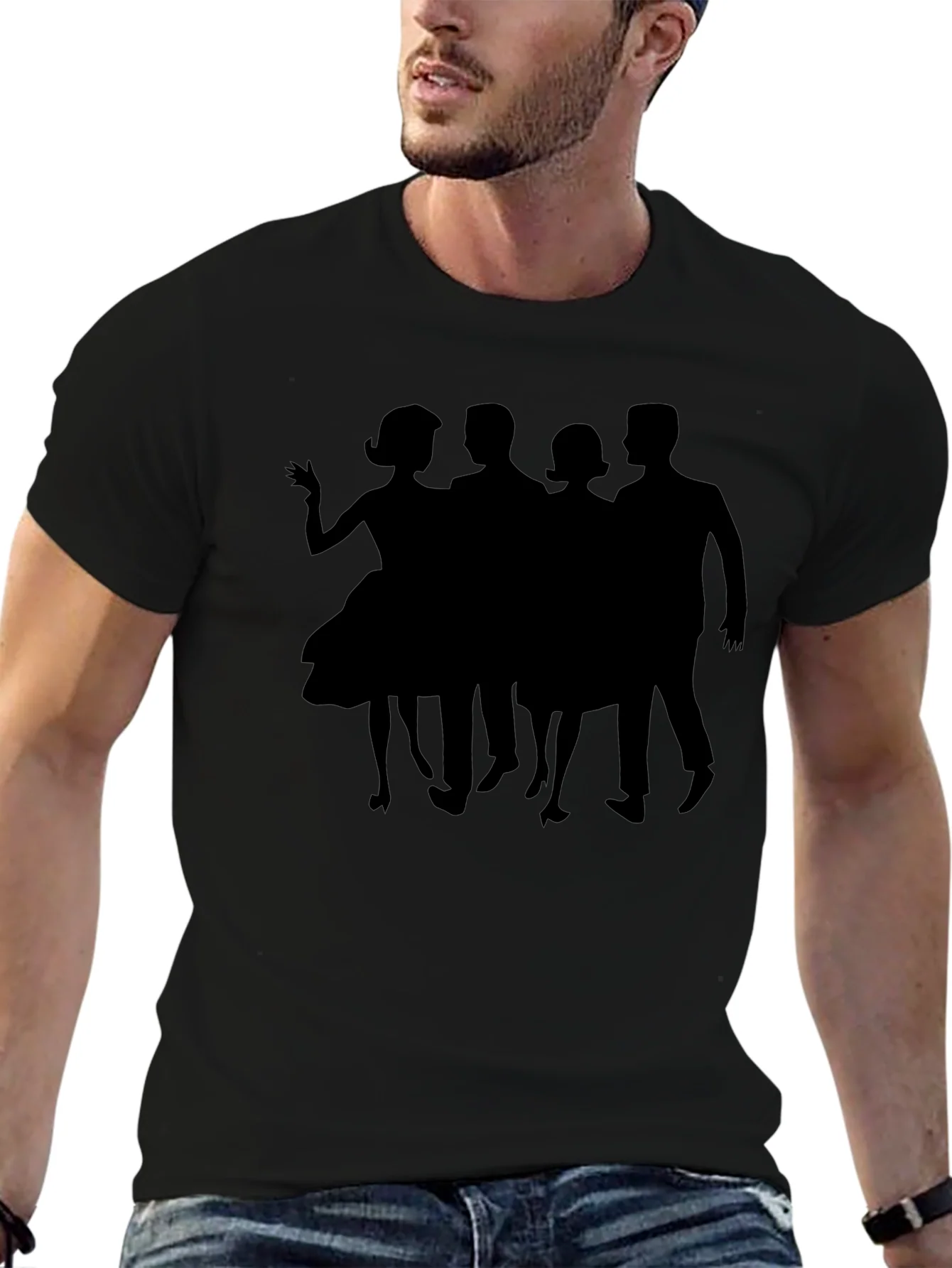 Retro Silhouette Crew Neck T-Shirt