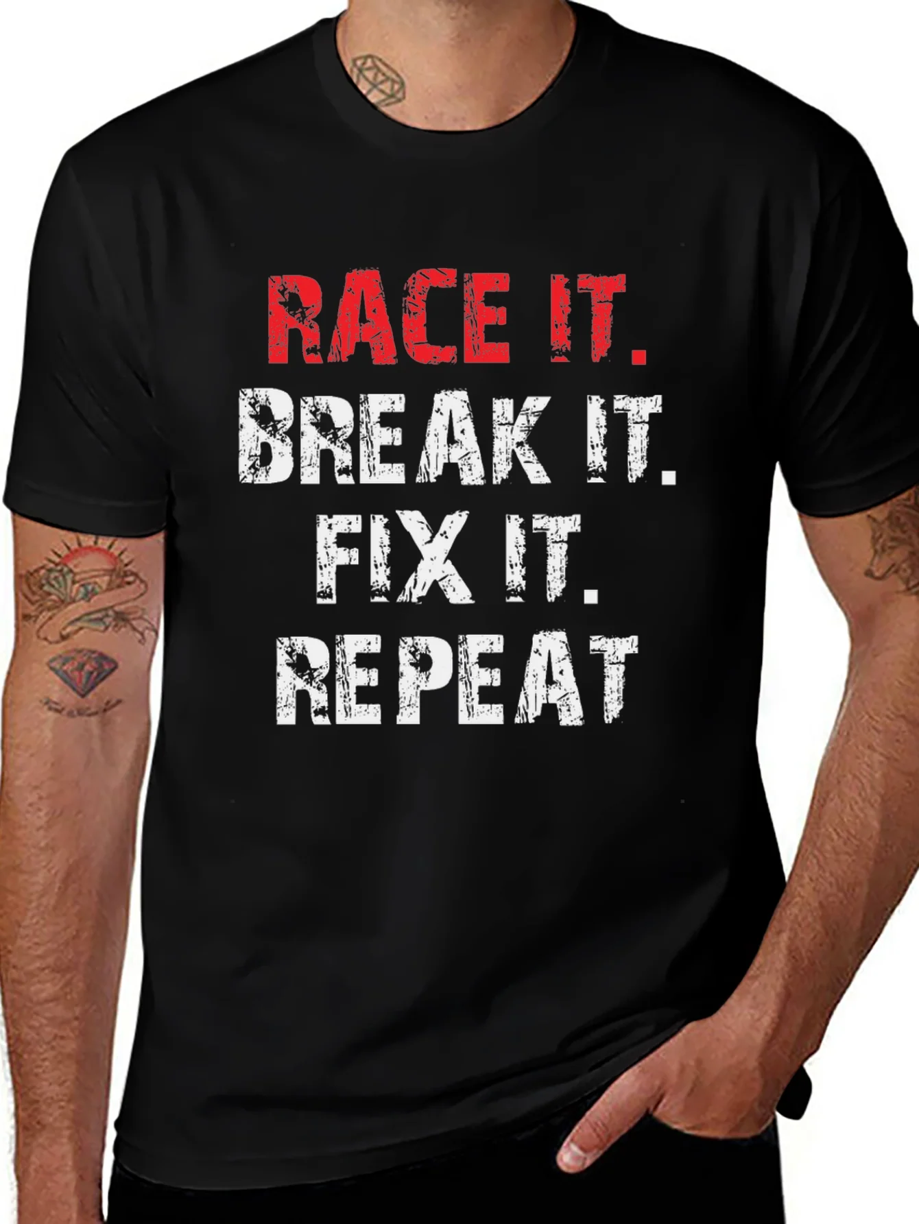 Race It Break It Fix It Repeat Graphic Tee