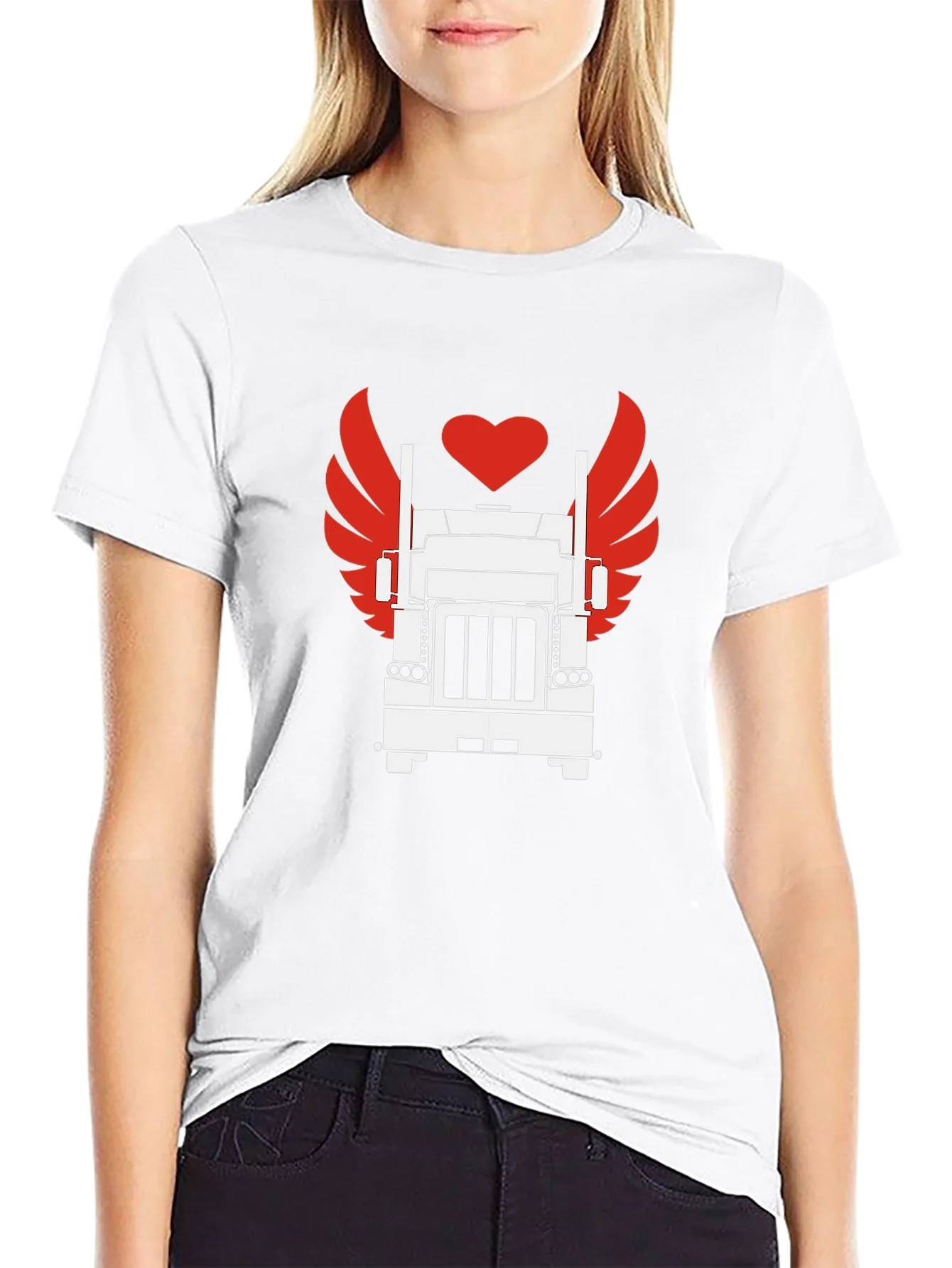 Trucker Love Graphic Tee - Cool Black T-Shirt