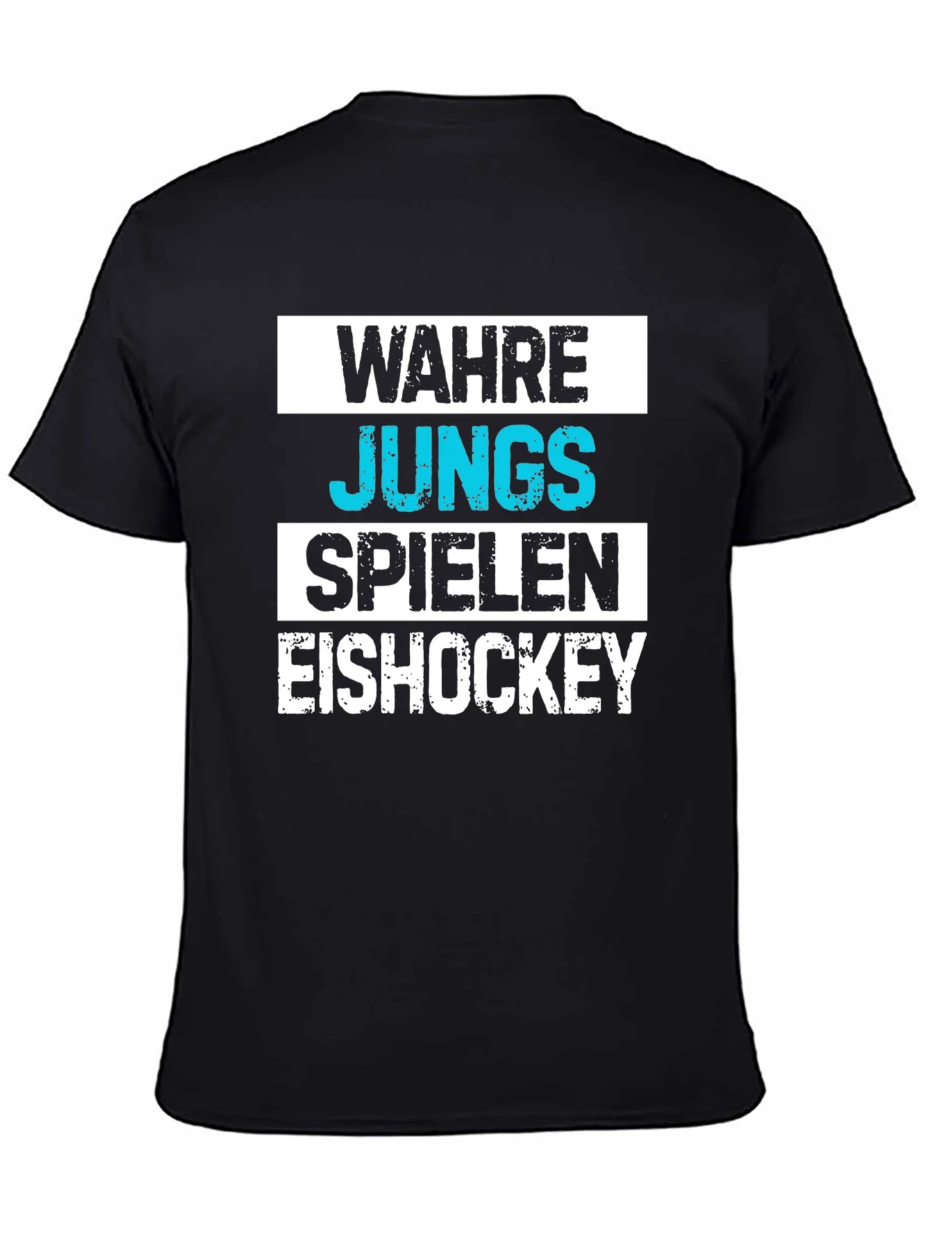 Wahre Jungs Spielen Eishockey Black T-Shirt