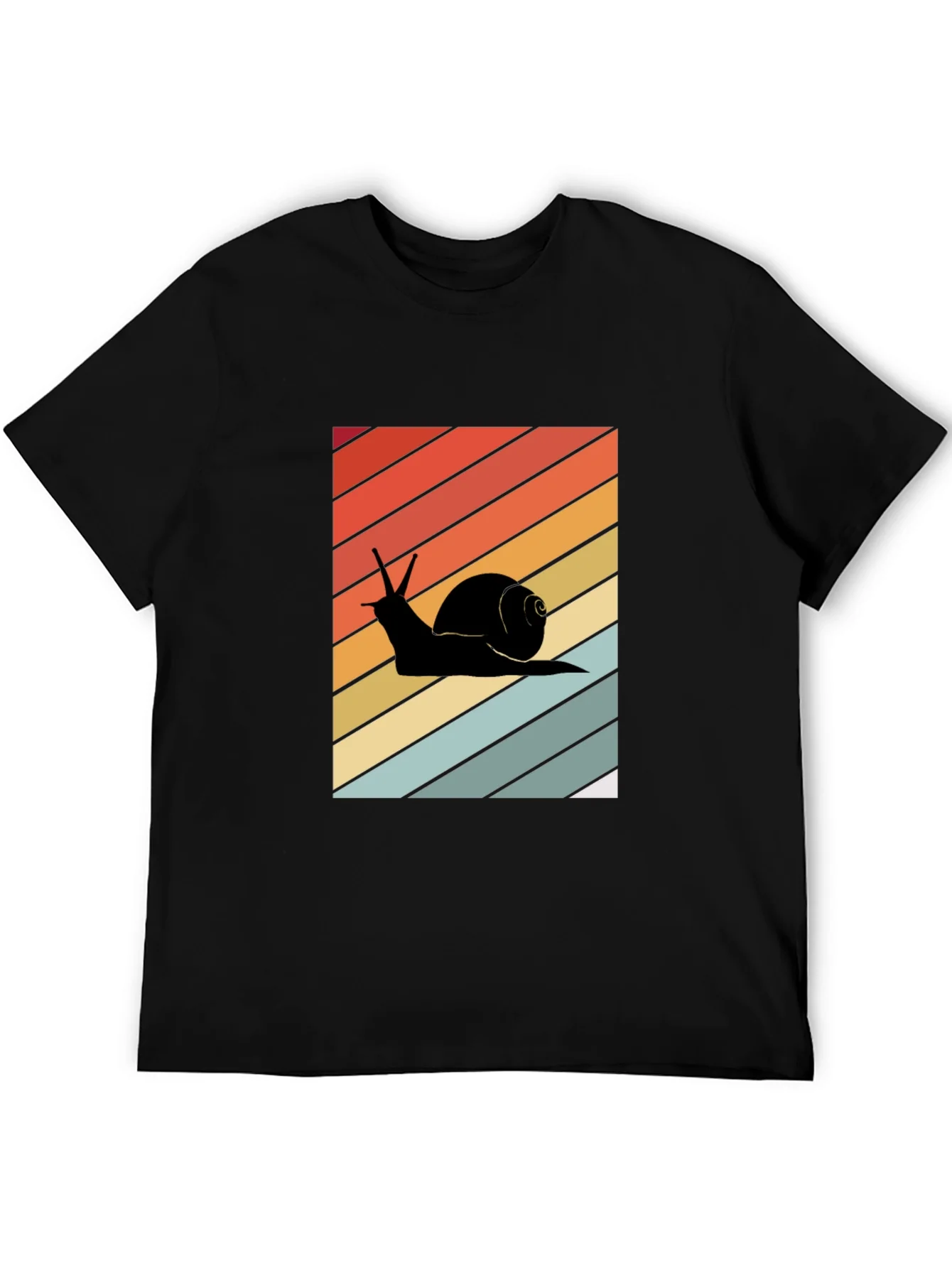 Retro Snail Graphic Tee - Unisex Cotton Blend T-Shirt