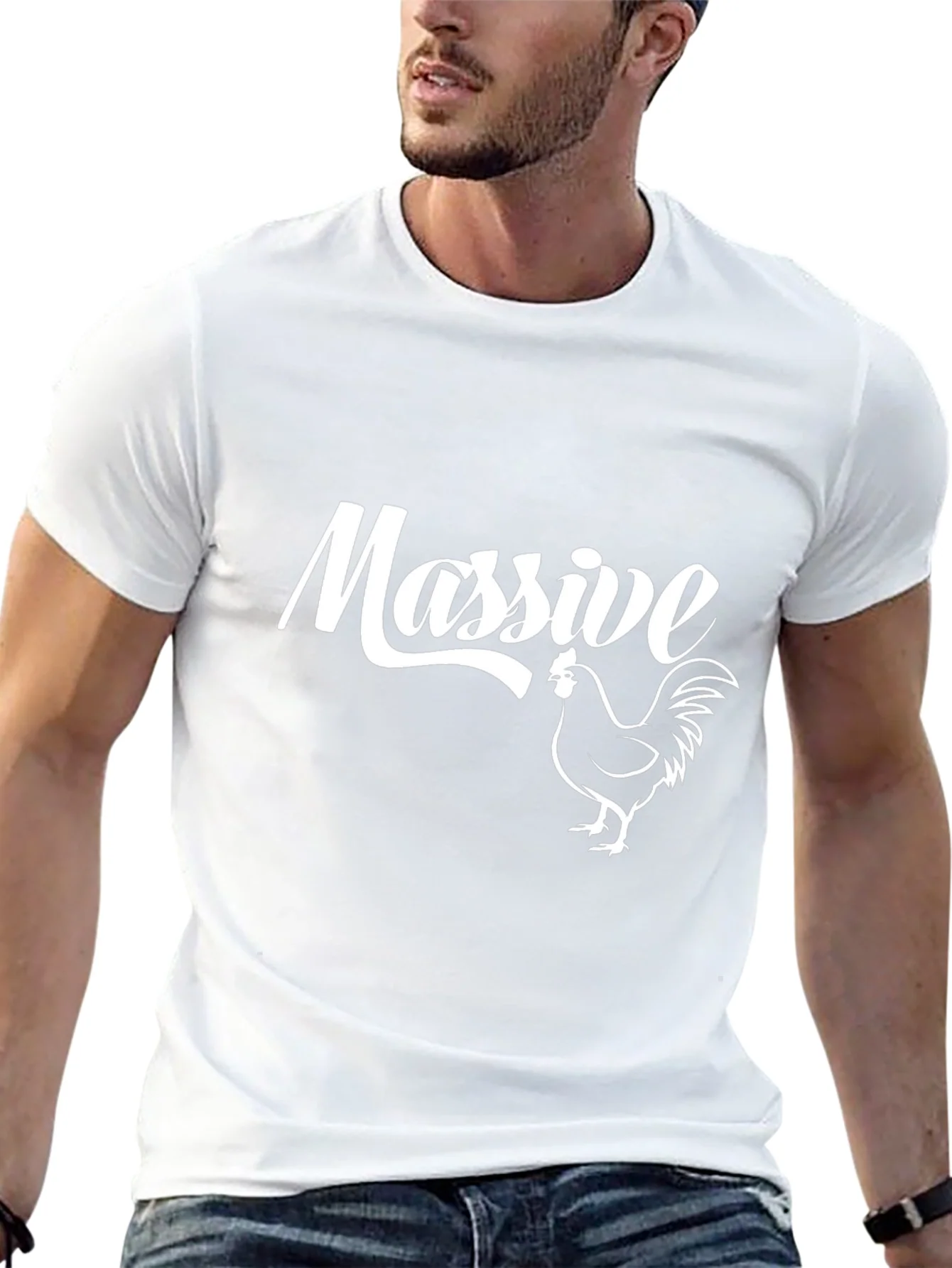 Massive Chicken Graphic T-Shirt - Casual Style