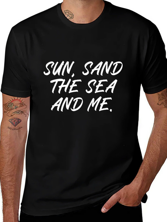 Sun Sand The Sea and Me Black T-Shirt