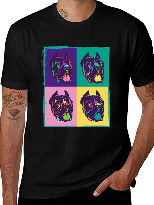 Colorful Dog Pop Art Graphic Tee