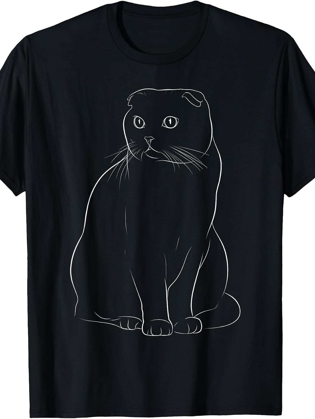 Graphic Scottish Fold Cat Lover T-Shirt