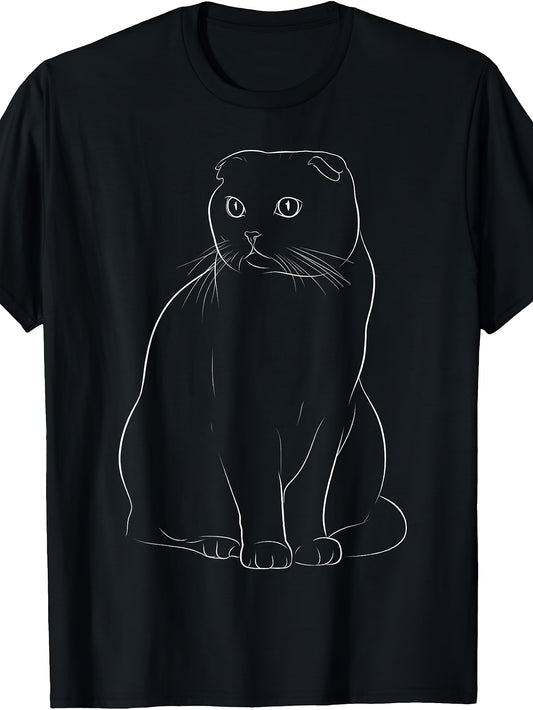 Graphic Scottish Fold Cat Lover T-Shirt