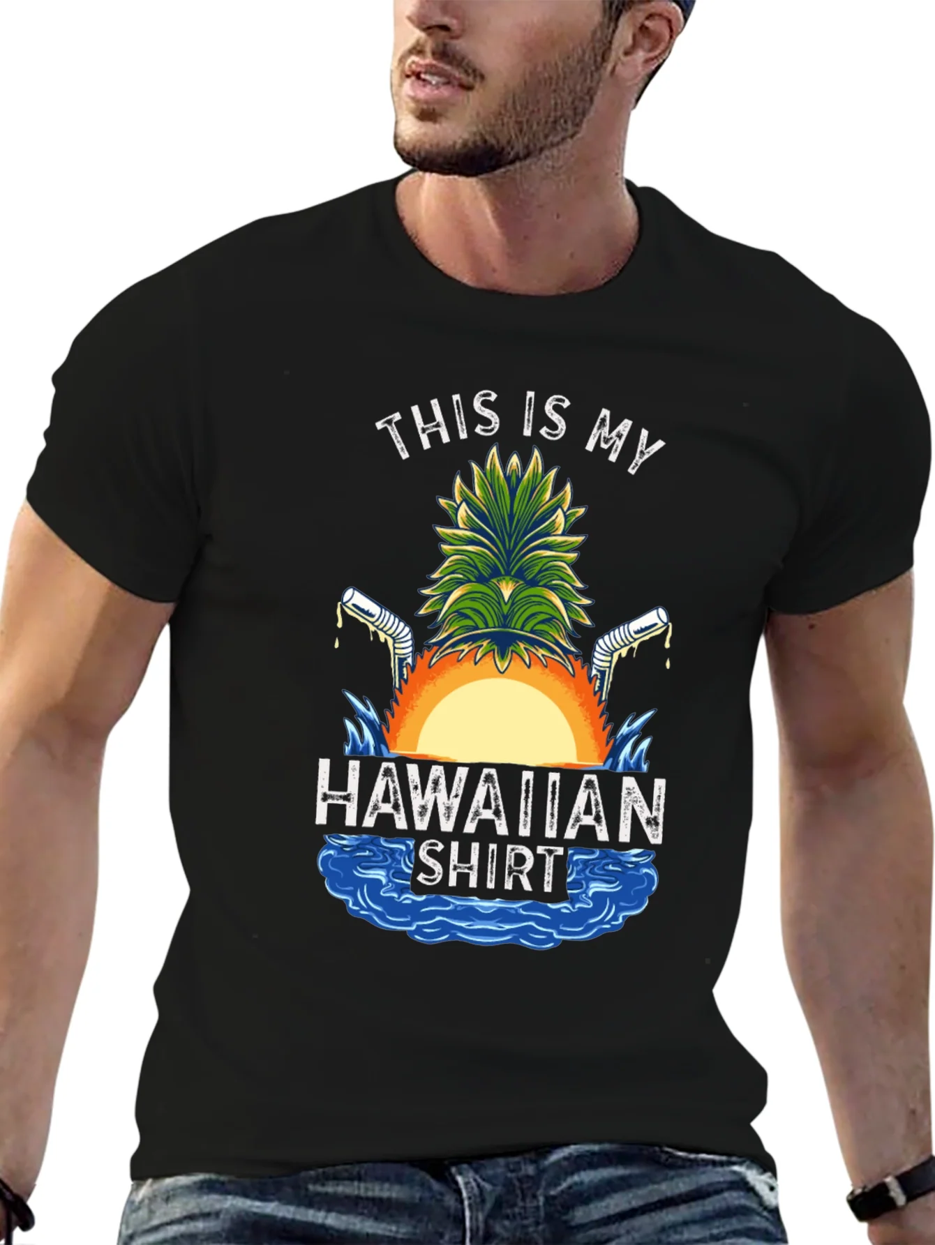 Funny Hawaiian Shirt Graphic Tee