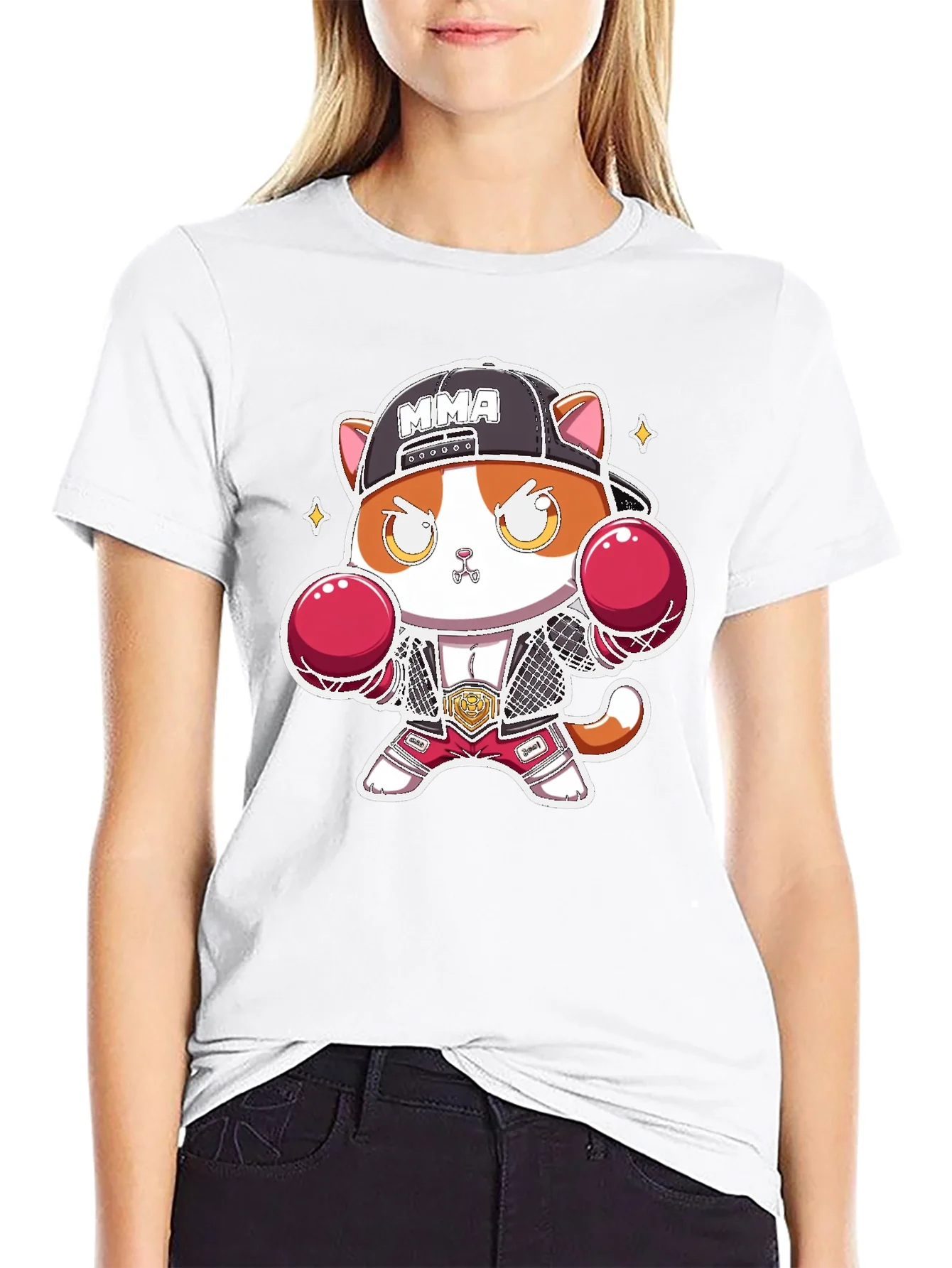 MMA Cat Black T-Shirt