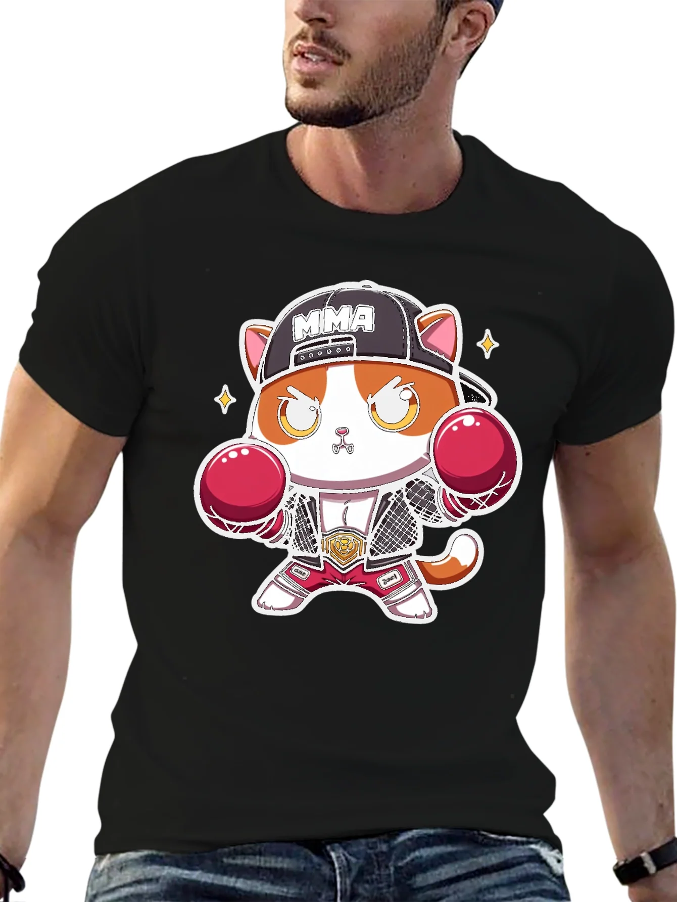 MMA Cat Black T-Shirt