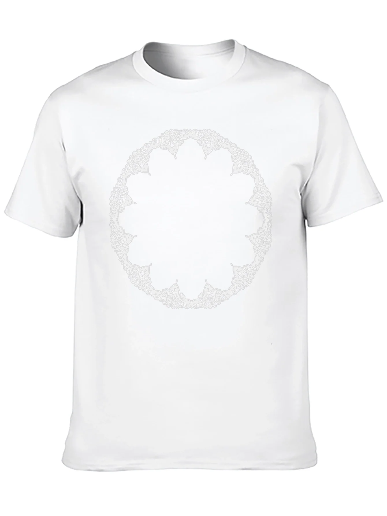 Black T-Shirt with Ornate Circle Design