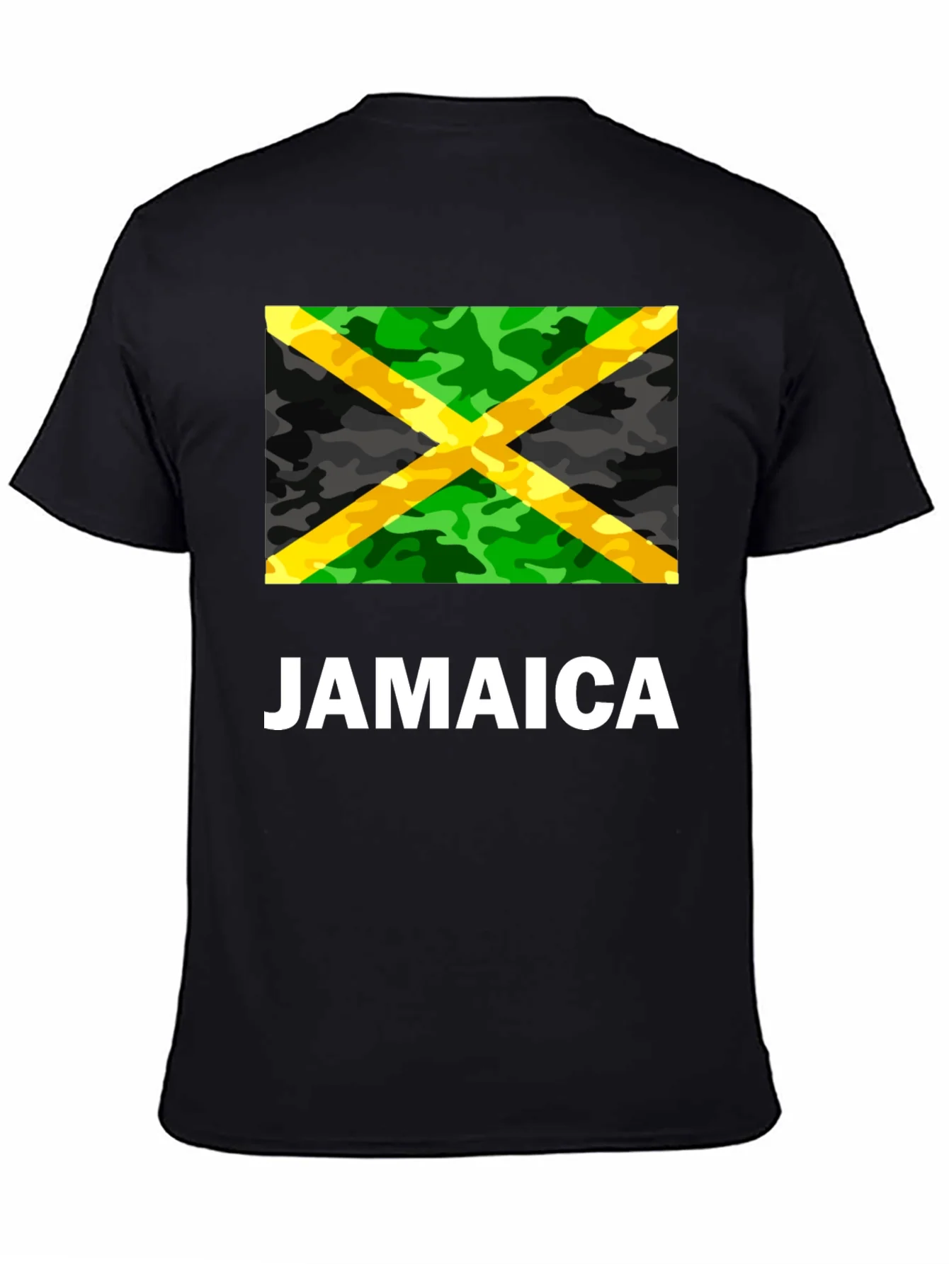Jamaica Flag Camo Print T-Shirt