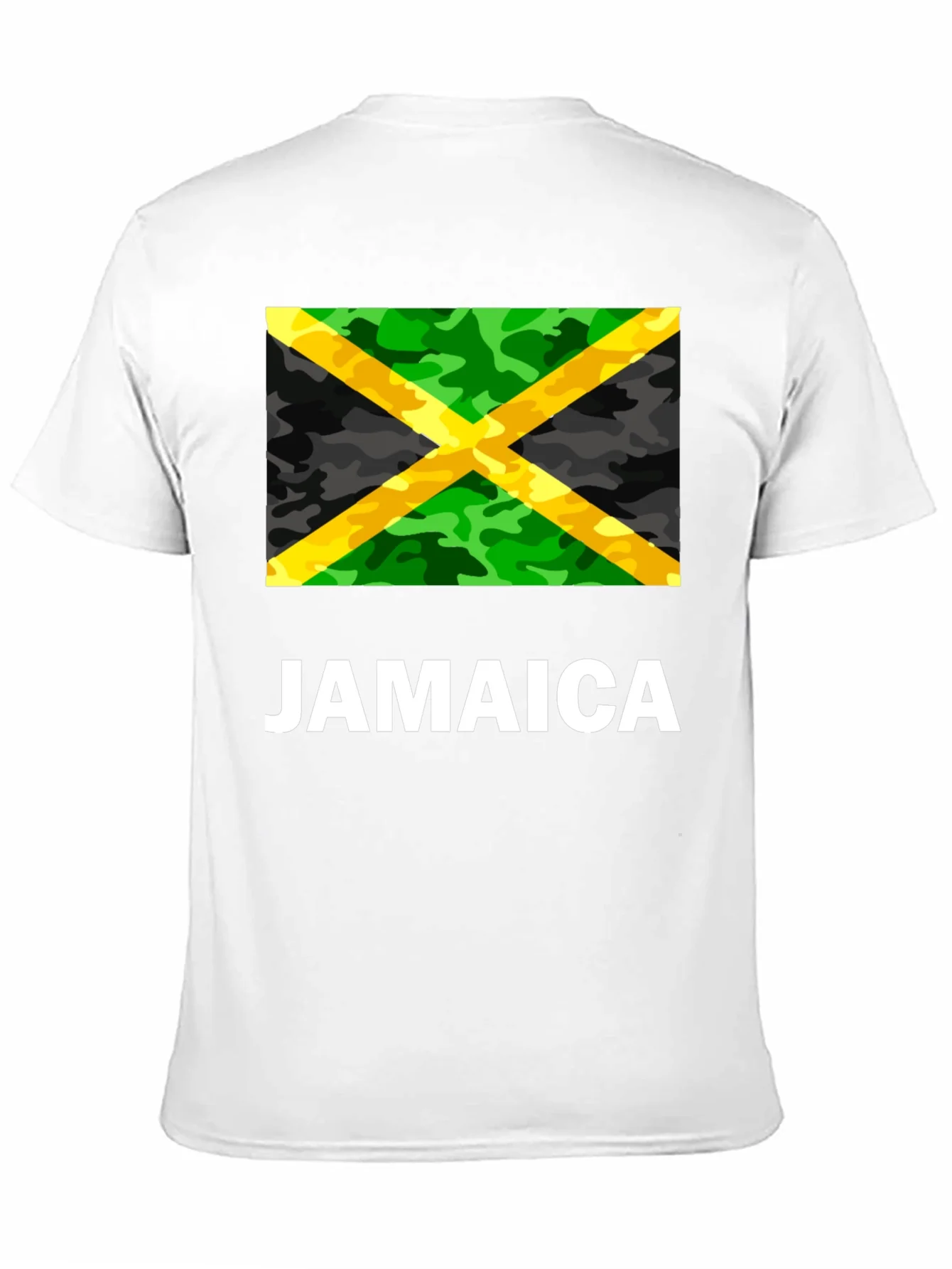 Jamaica Flag Camo Print T-Shirt