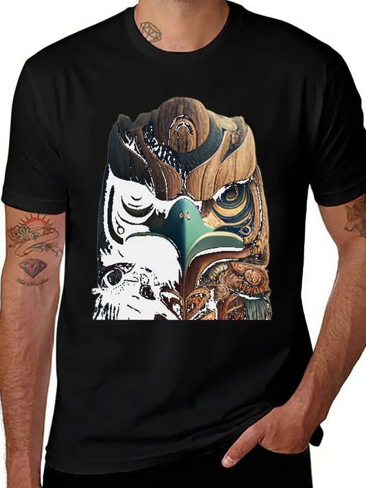 Wood Owl Graphic Tee - Unique Nature Style