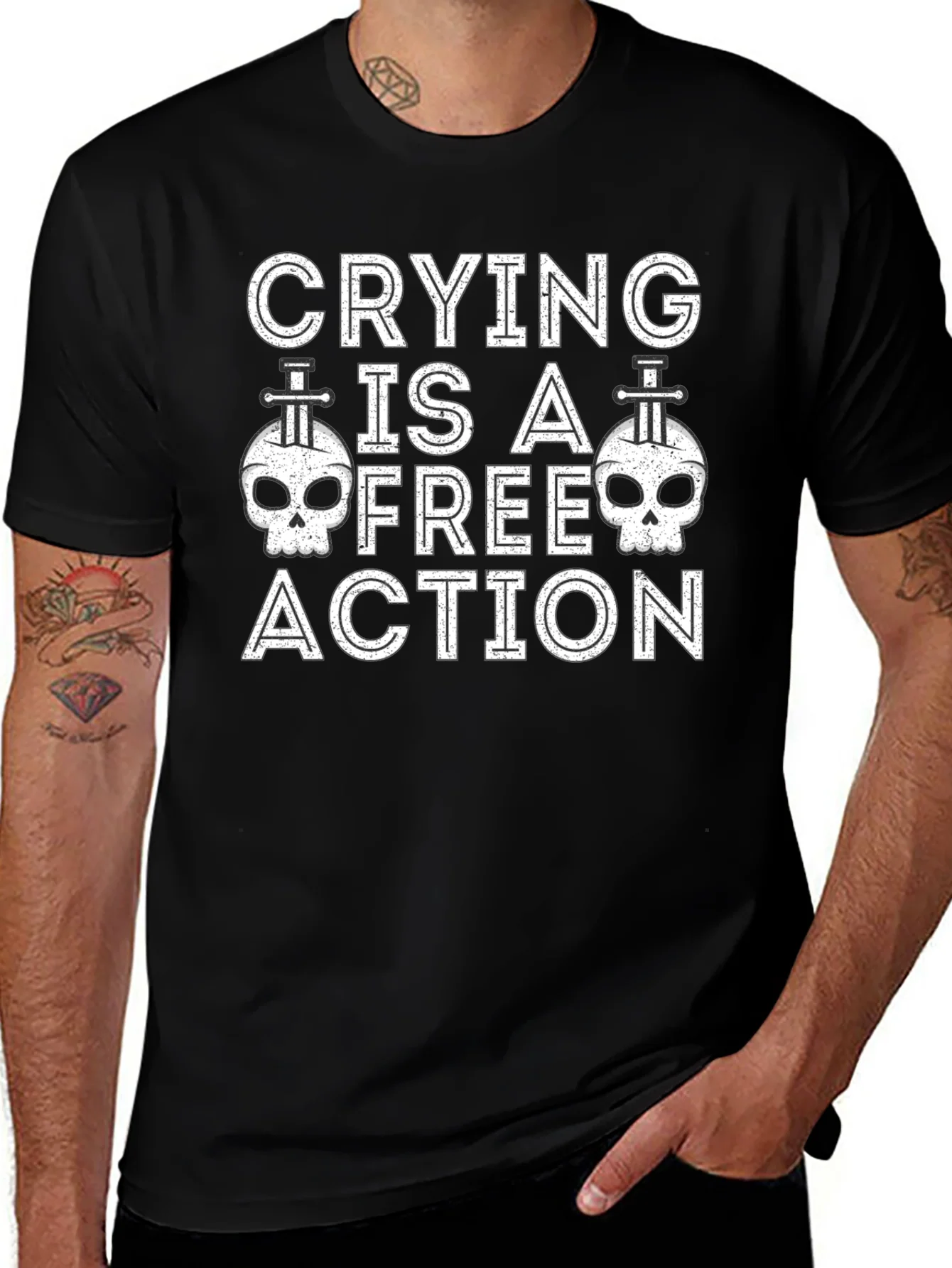 Crying is a Free Action Graphic Tee