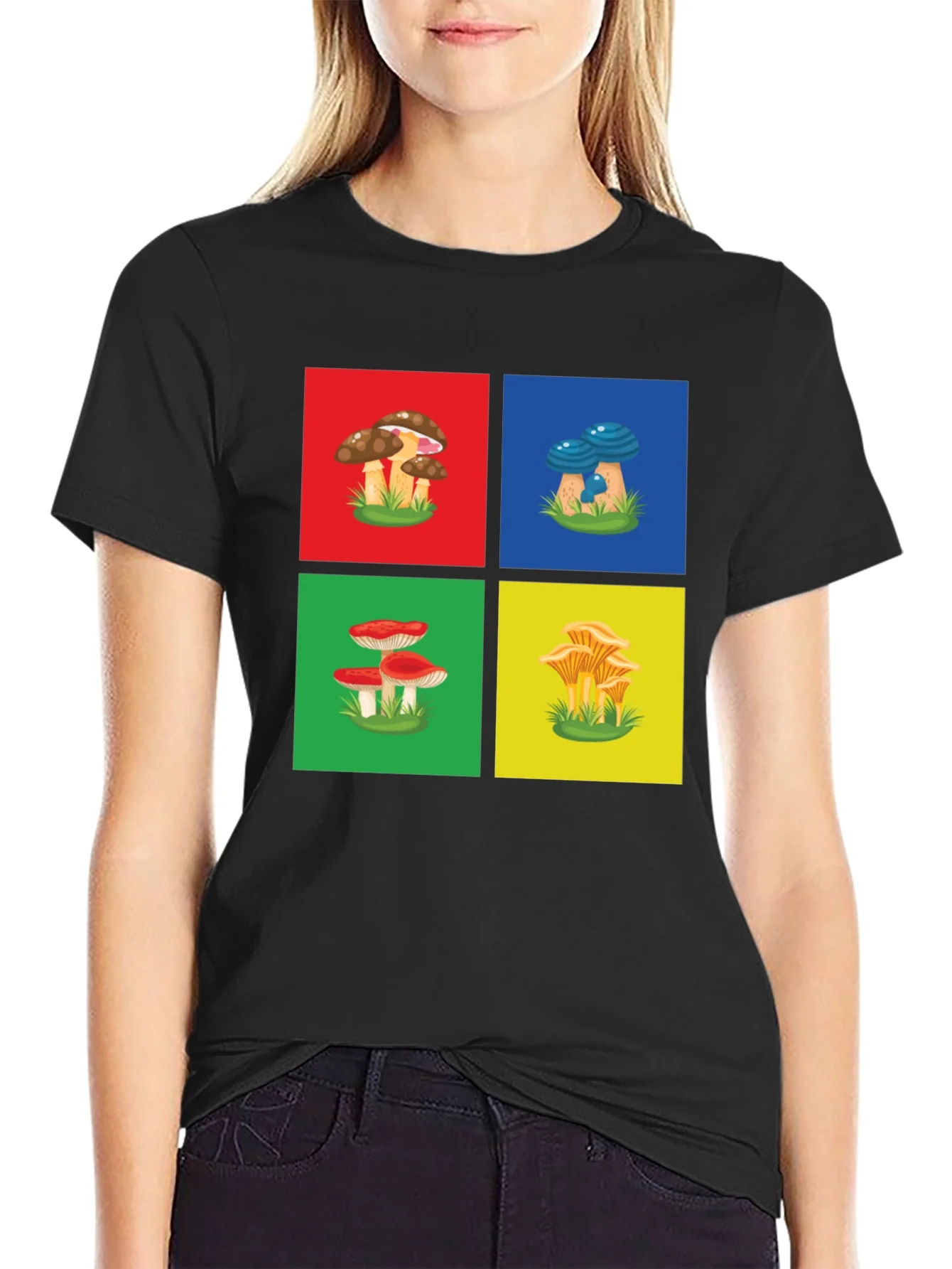 Mushroom Art Graphic T-Shirt - Funky Nature Tee