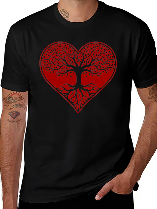 Tree of Life Heart Graphic Tee - Unisex Black T-Shirt