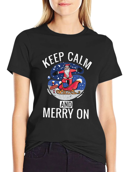 Keep Calm and Merry On Christmas T-Shirt