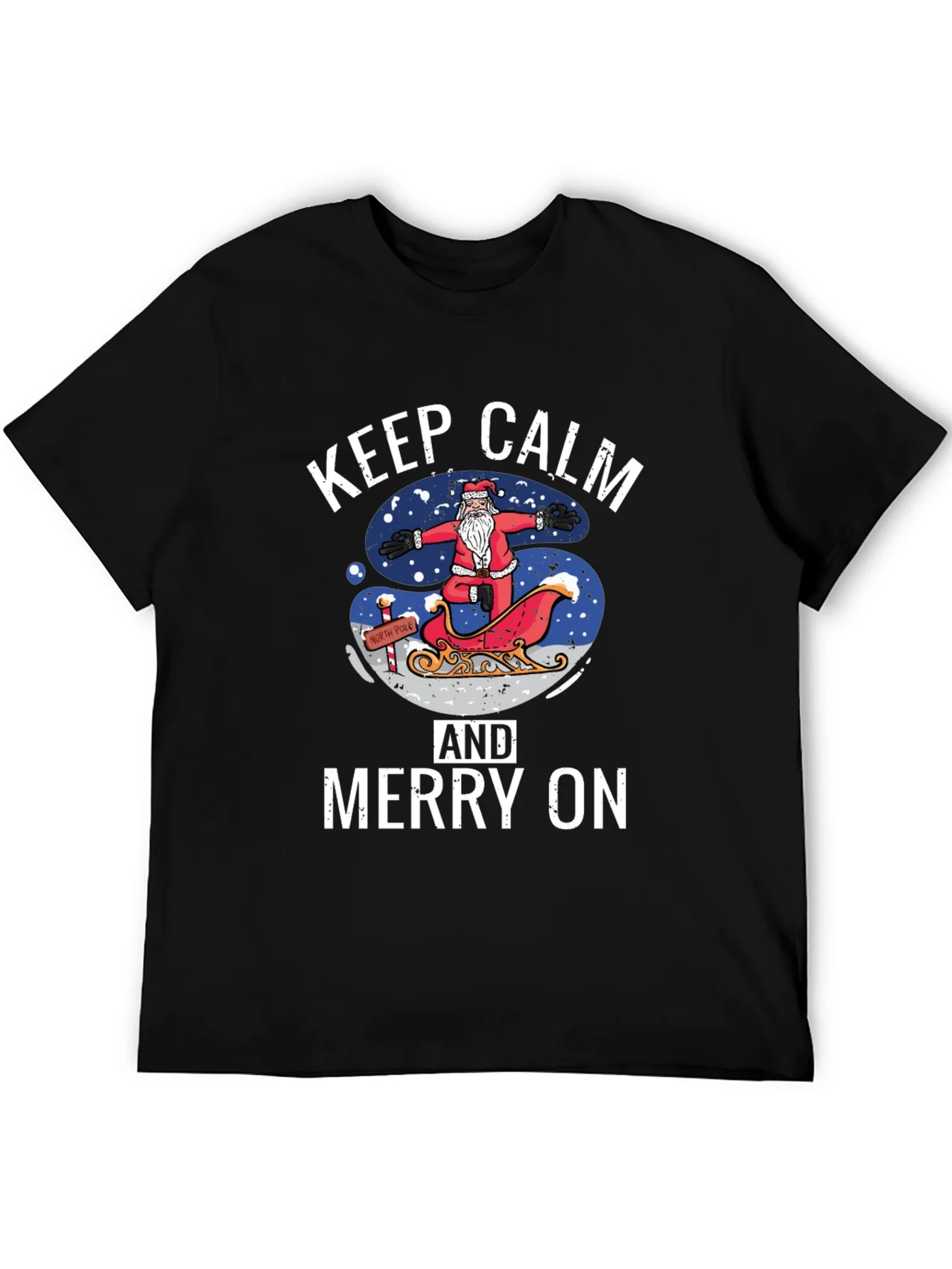 Keep Calm and Merry On Christmas T-Shirt