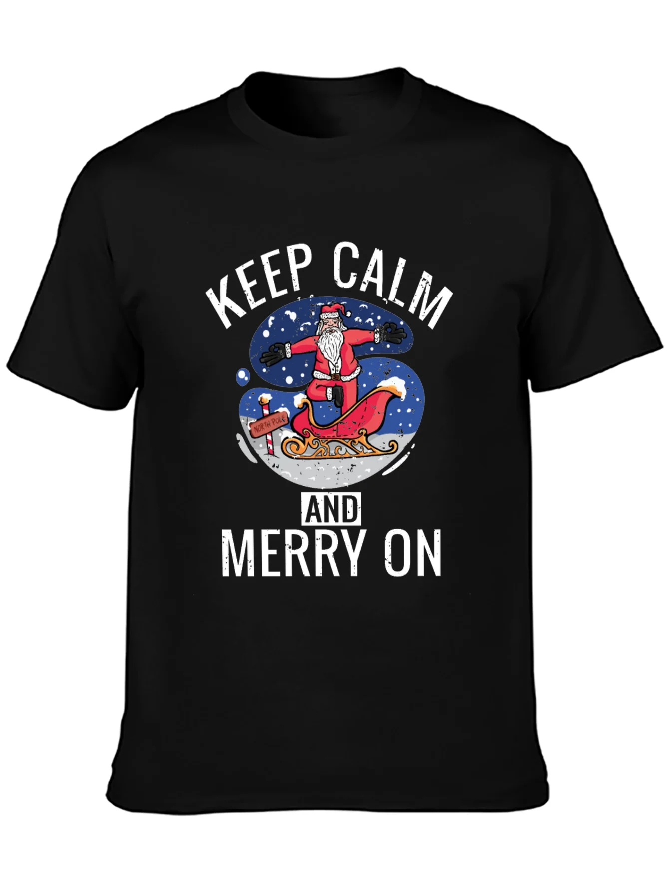 Keep Calm and Merry On Christmas T-Shirt
