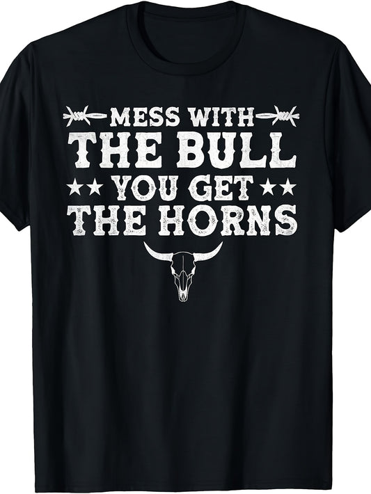 Mess with the Bull, You Get the Horns Funny Bullfighter T-Shirt