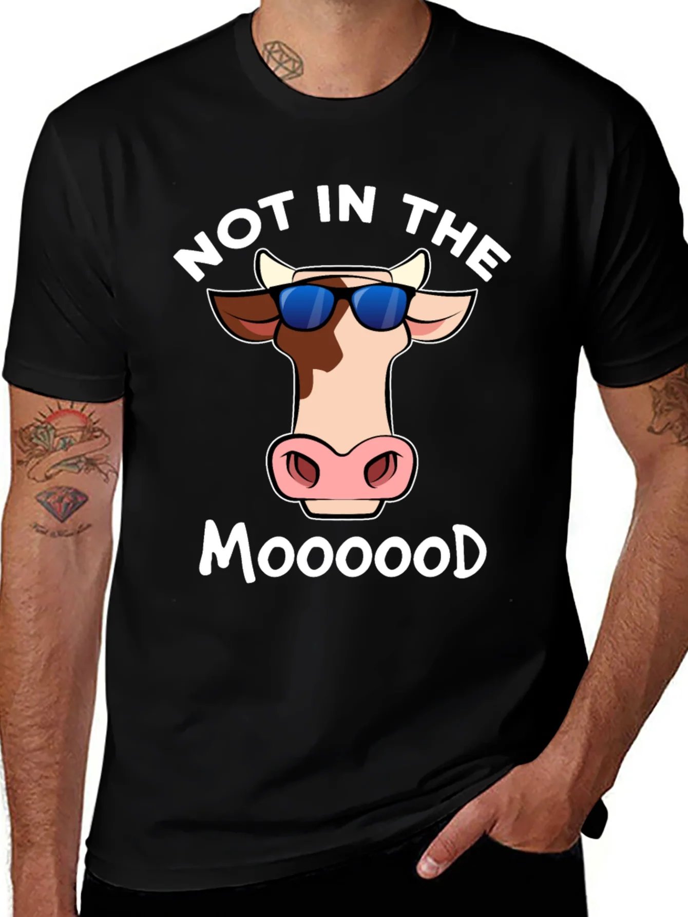 Not In The Moood T-Shirt - Funny Cow Tee