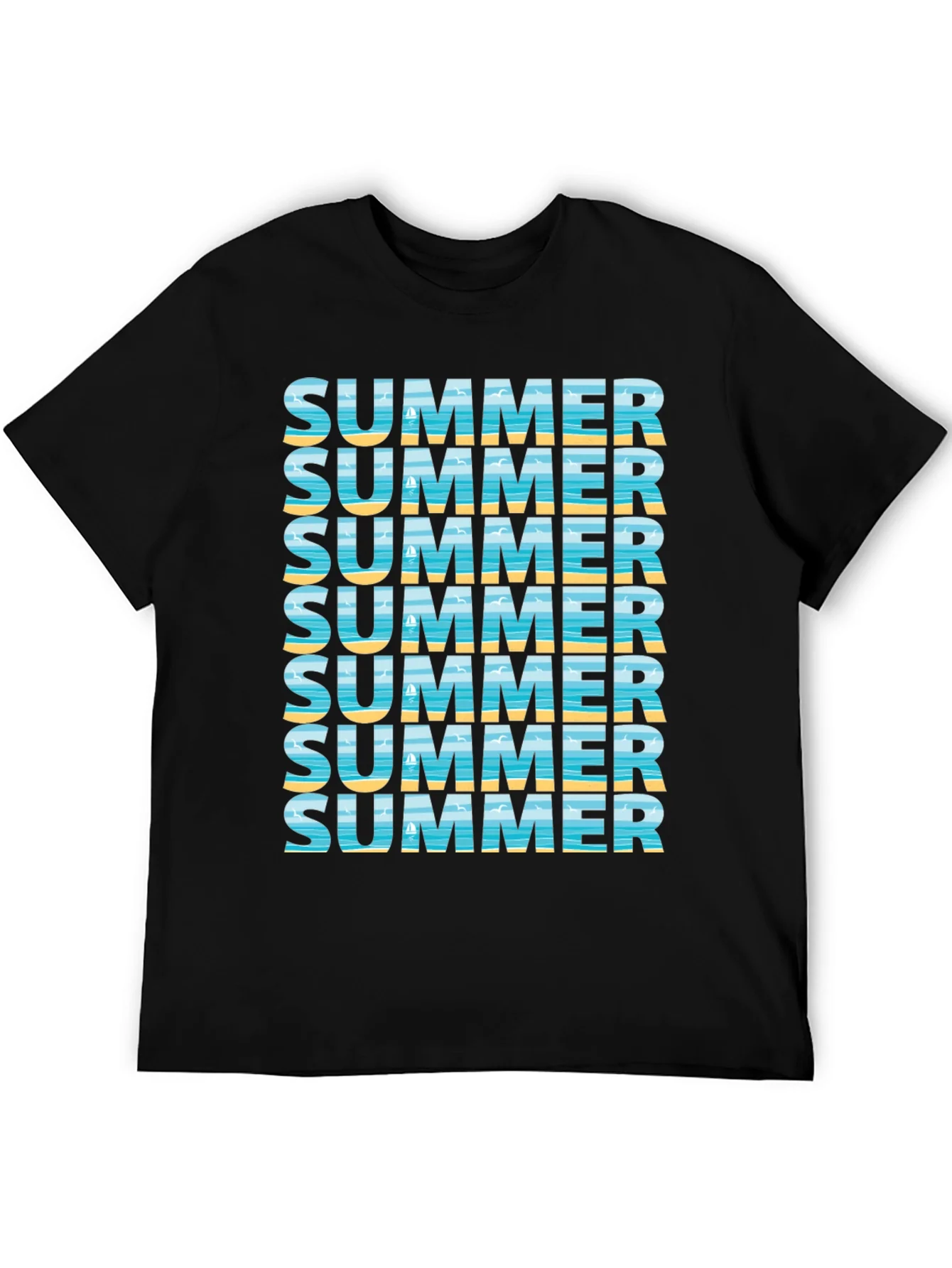 Summer Vibes Graphic Tee - Beach Design
